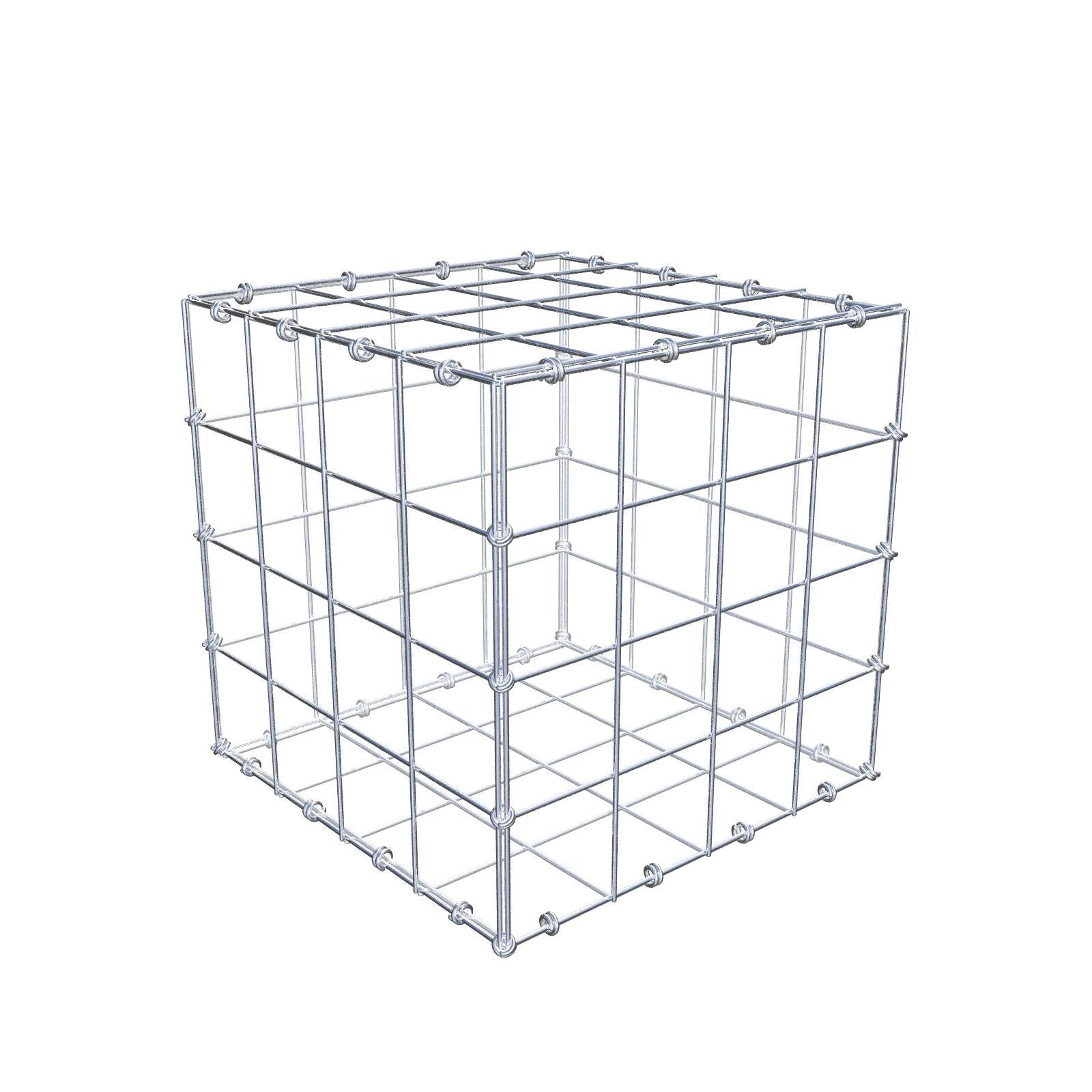 Gabion 40 cm x 40 cm x 40 cm (L x H x P), mailles 10 x 10 cm, anneau en spirale