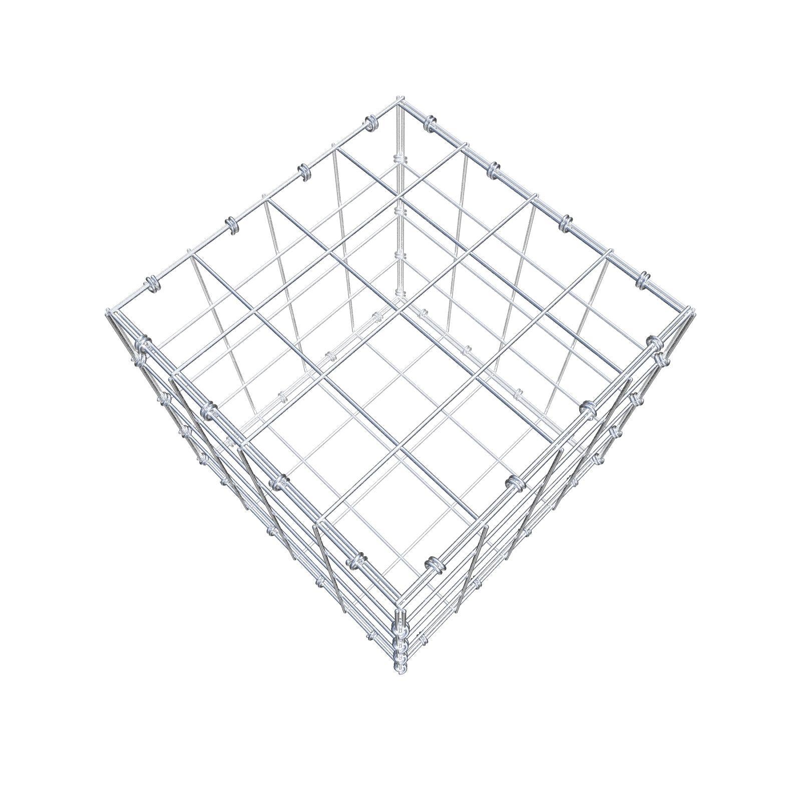 Gabion 40 cm x 40 cm x 40 cm (L x H x D), maskstorlek 10 x 10 cm, spiralring