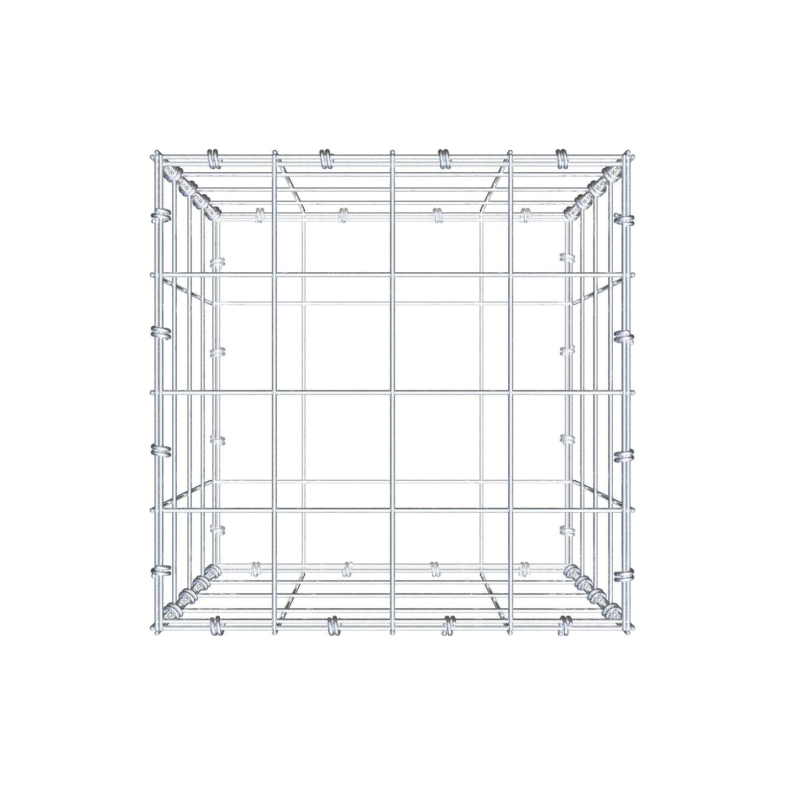 Gabion 40 cm x 40 cm x 40 cm (L x H x D), maskstorlek 10 x 10 cm, spiralring