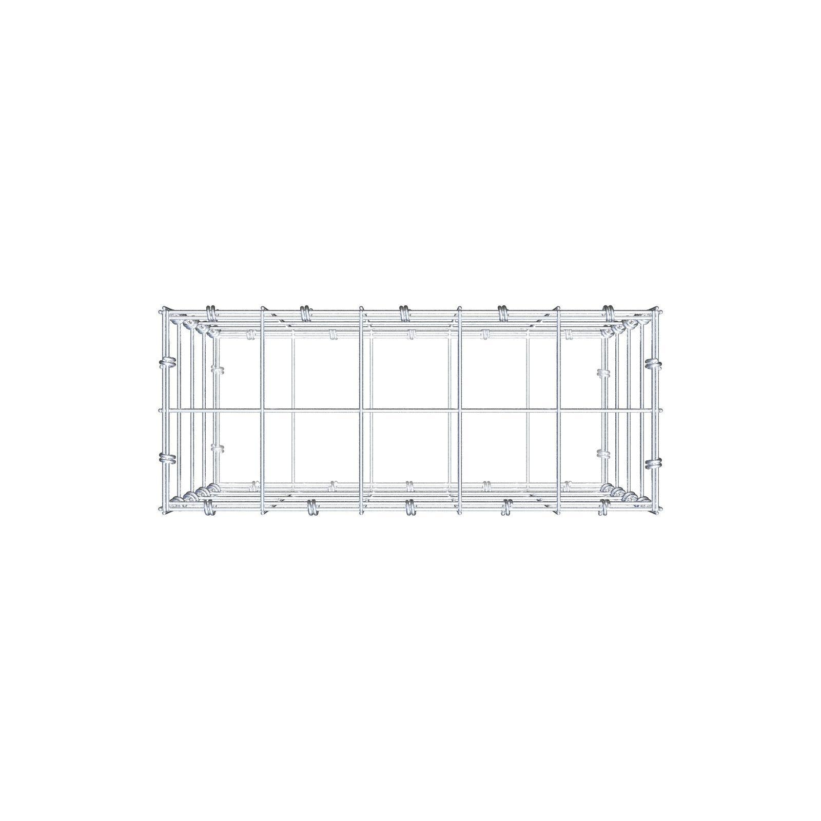 Gabbione 50 cm x 40 cm x 20 cm (L x H x P), maglia 10 x 10 cm, anello a spirale
