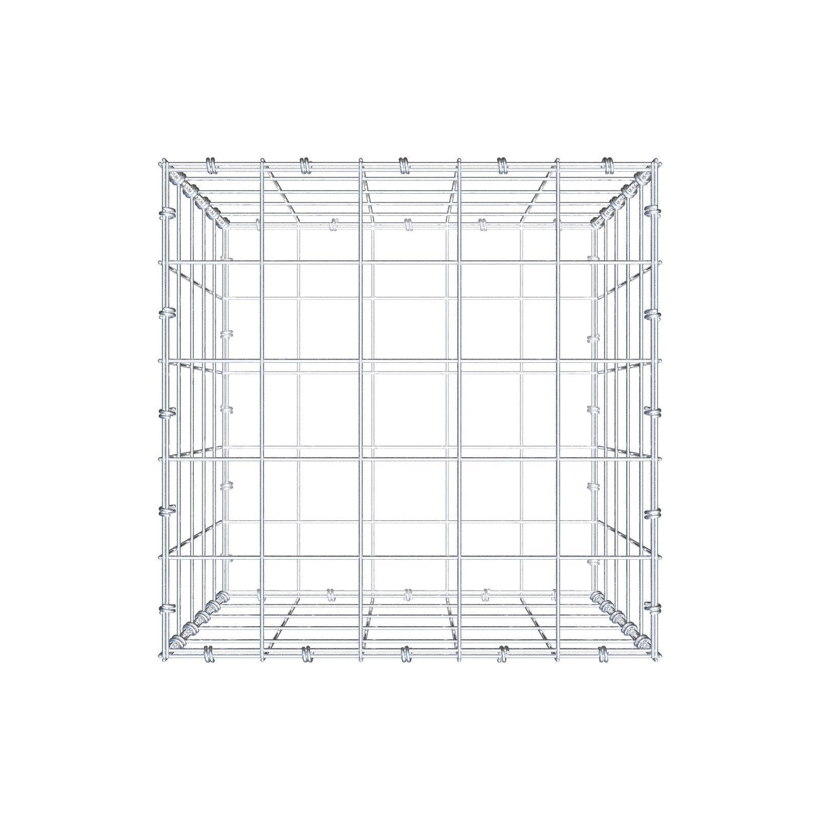 Gabion 50 cm x 50 cm x 50 cm (L x H x D), mesh size 10 x 10 cm, spiral ring