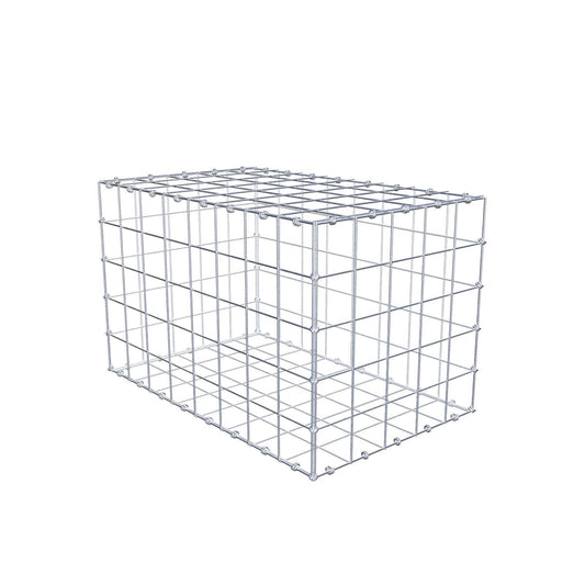 Gabion 80 cm x 50 cm x 50 cm (L x H x P), mailles 10 x 10 cm, anneau en spirale