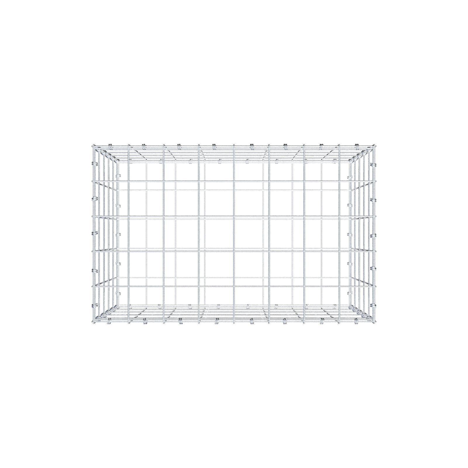 Gabione 80 cm x 50 cm x 50 cm (L x H x T), Maschenweite 10 x 10 cm, Spiralring