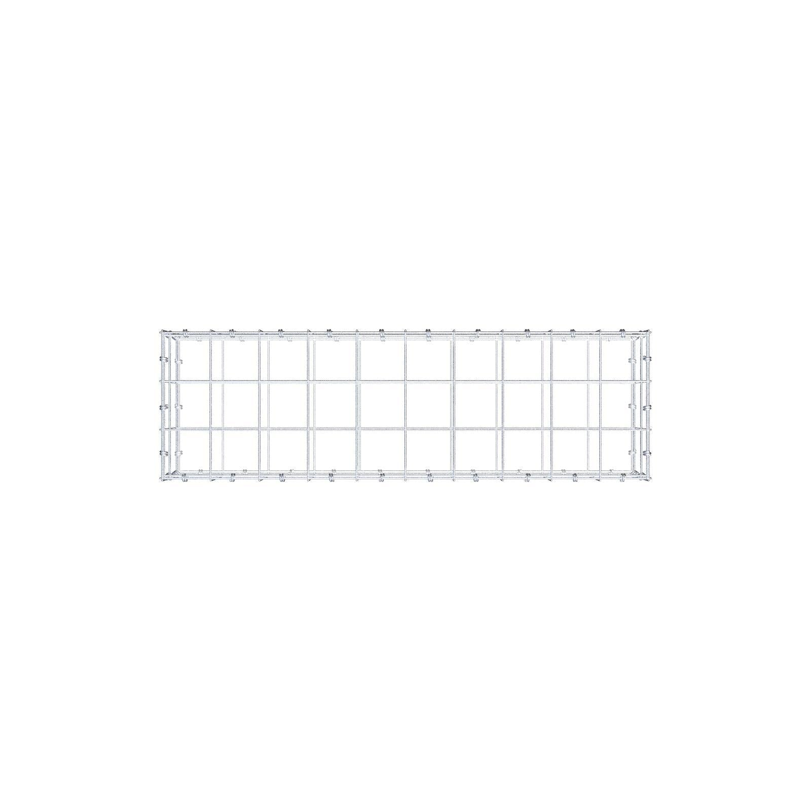 Gabion 100 cm x 20 cm x 30 cm (L x H x D), maskestørrelse 10 x 10 cm, spiralring