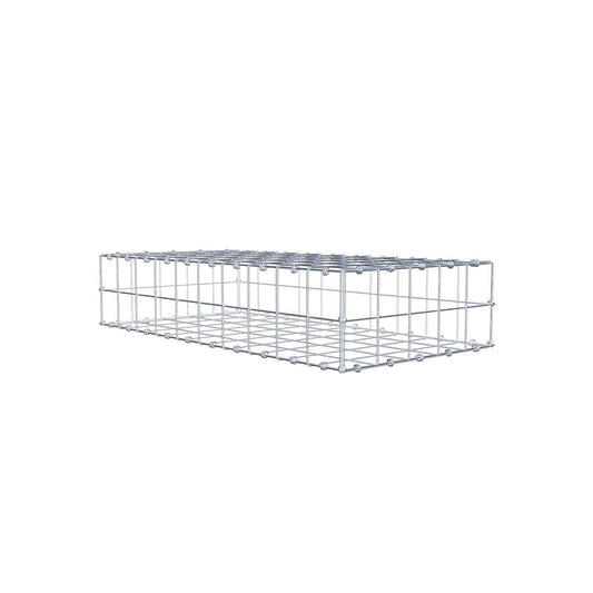 Gabion 100 cm x 20 cm x 50 cm (L x H x D), maskestørrelse 10 x 10 cm, spiralring