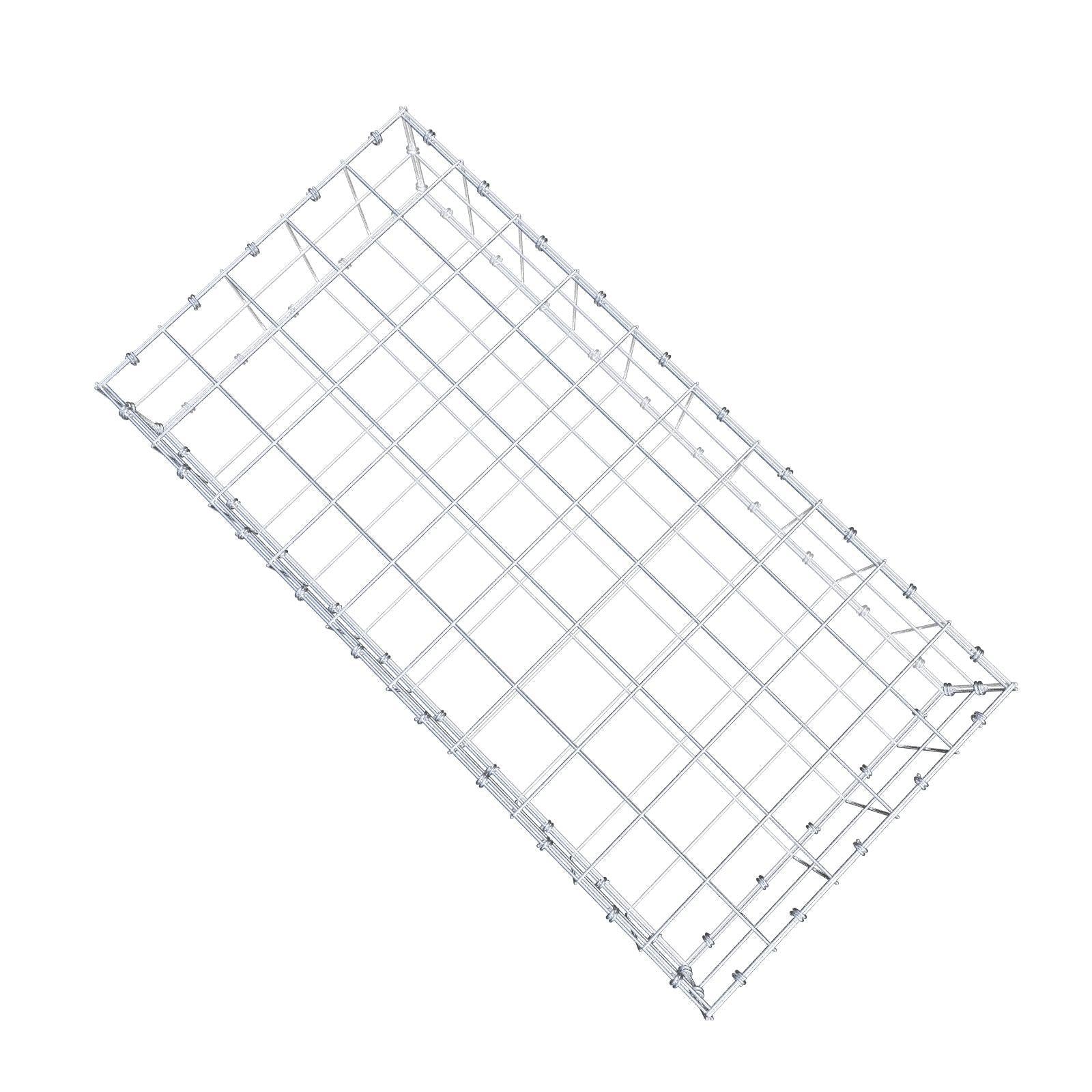 Gabbione 100 cm x 20 cm x 50 cm (L x H x P), maglia 10 x 10 cm, anello a spirale