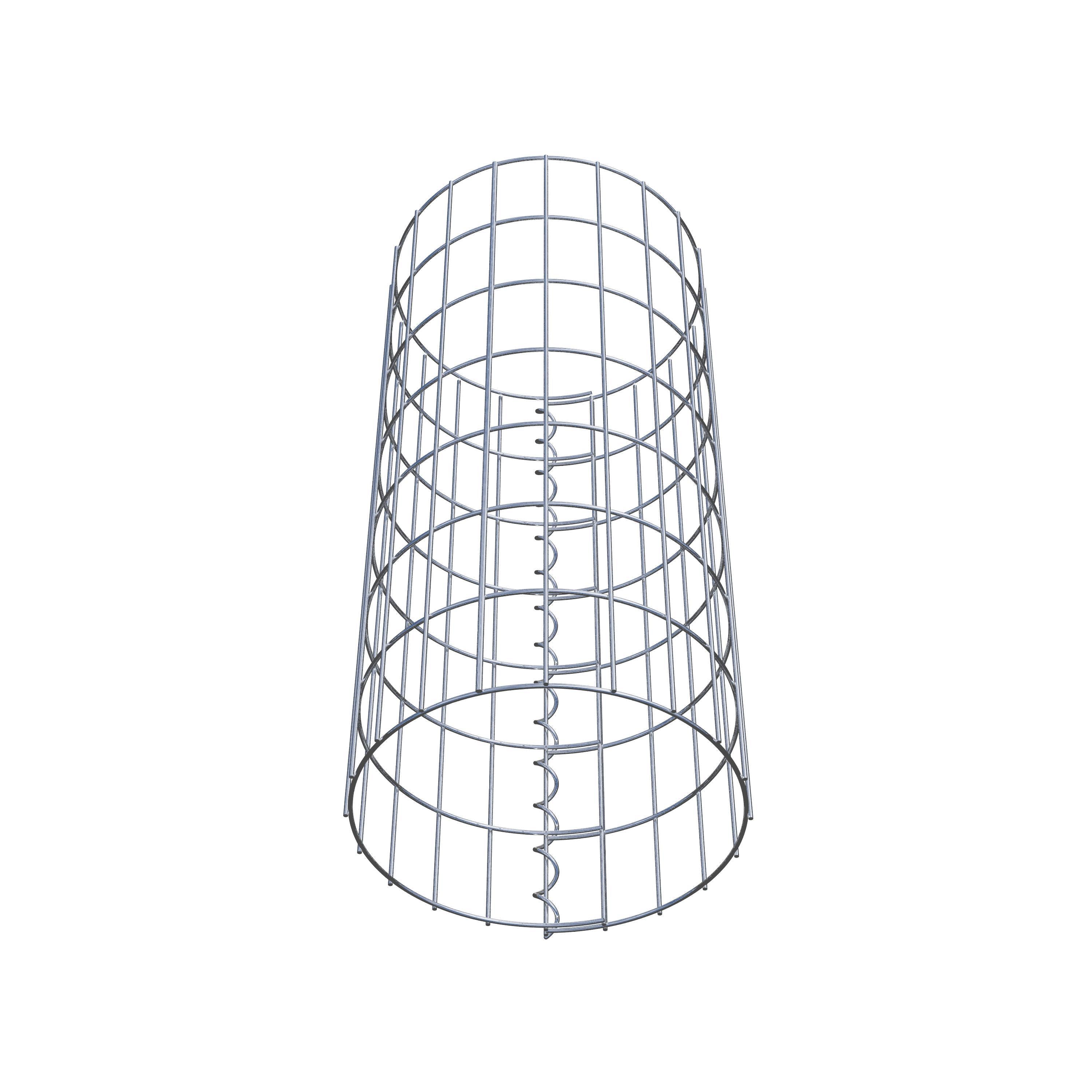 Coluna de gabião diâmetro 32 cm, malha 5 x 10 cm redonda