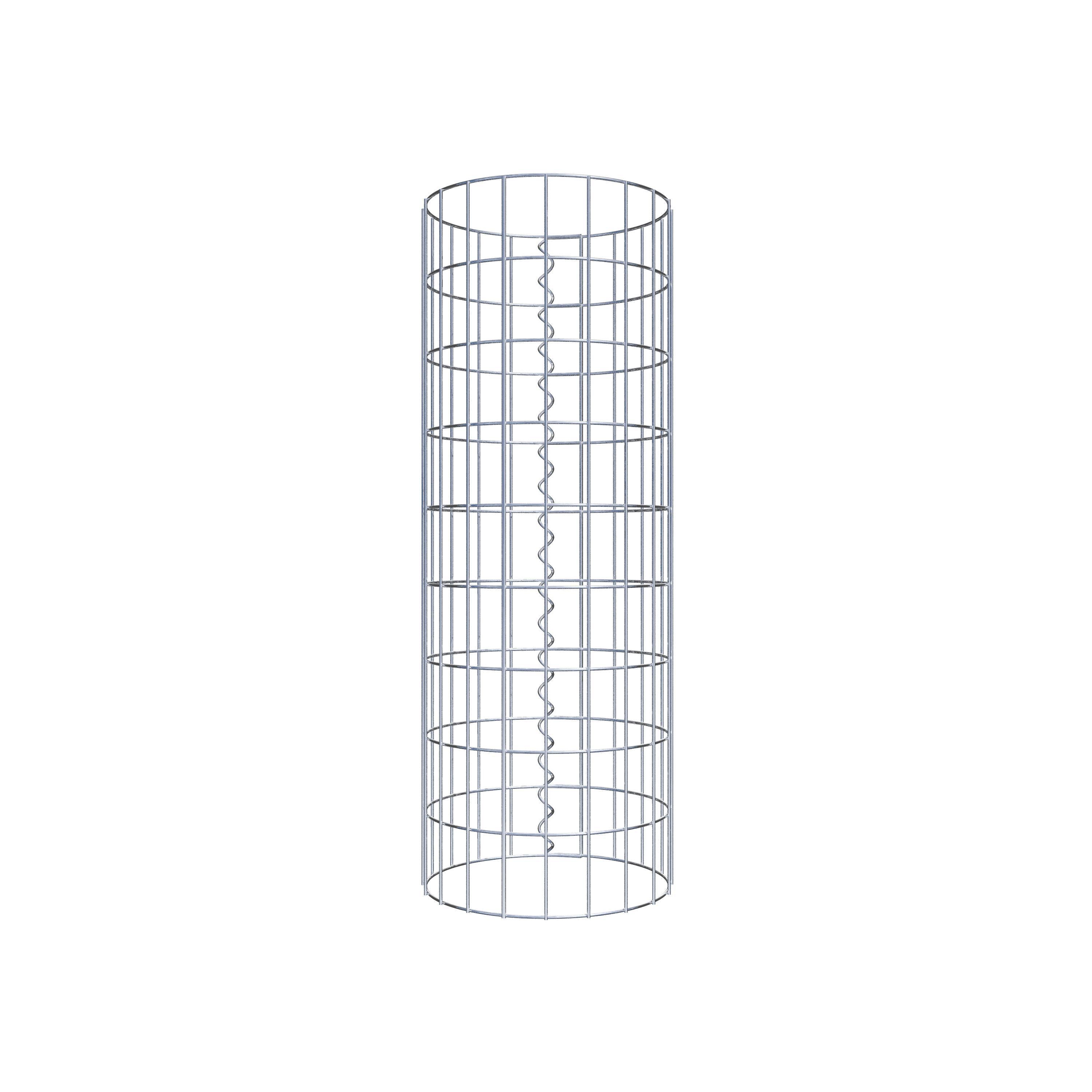 Coluna de gabião diâmetro 32 cm, malha 5 x 10 cm redonda