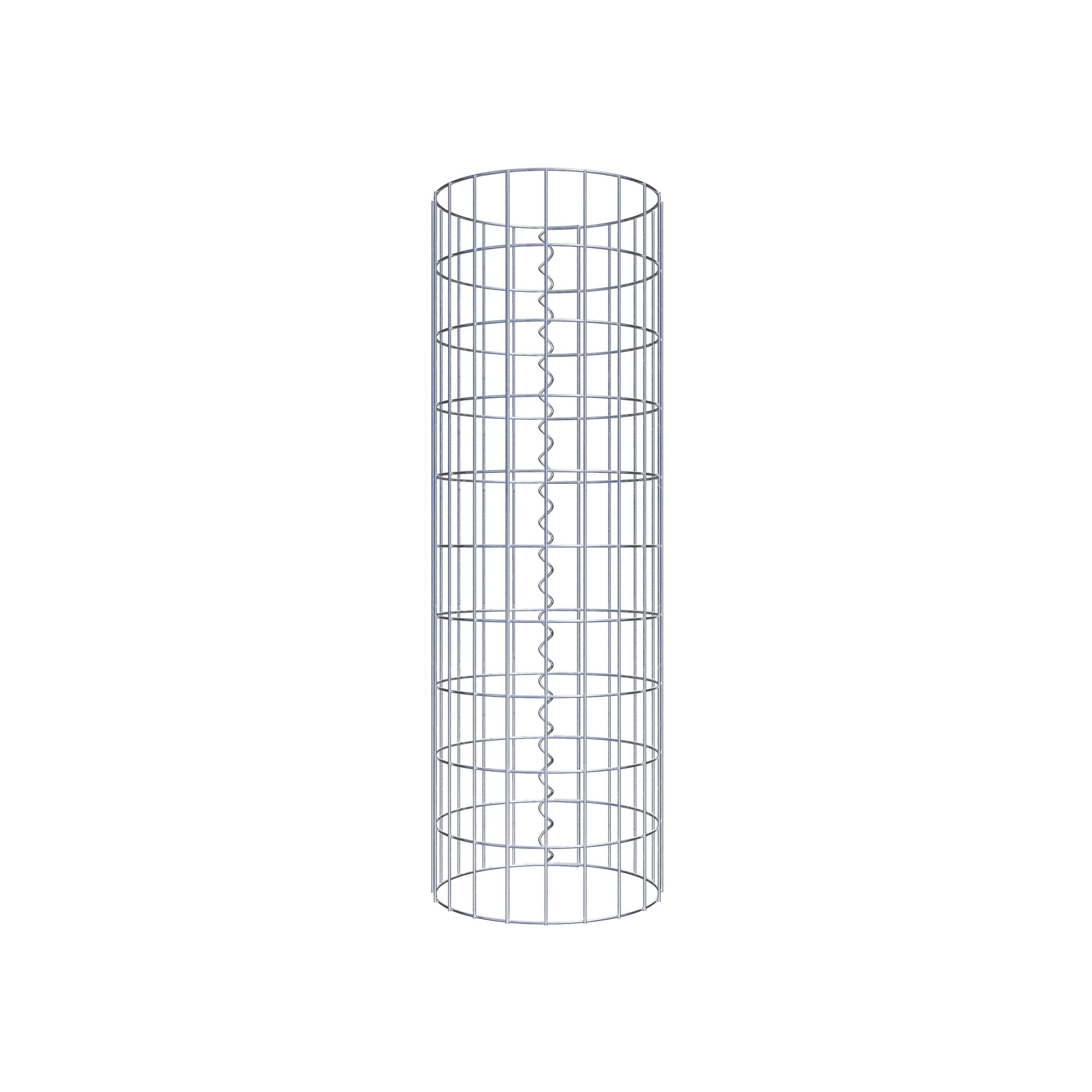 Coluna de gabião diâmetro 32 cm, malha 5 x 10 cm redonda