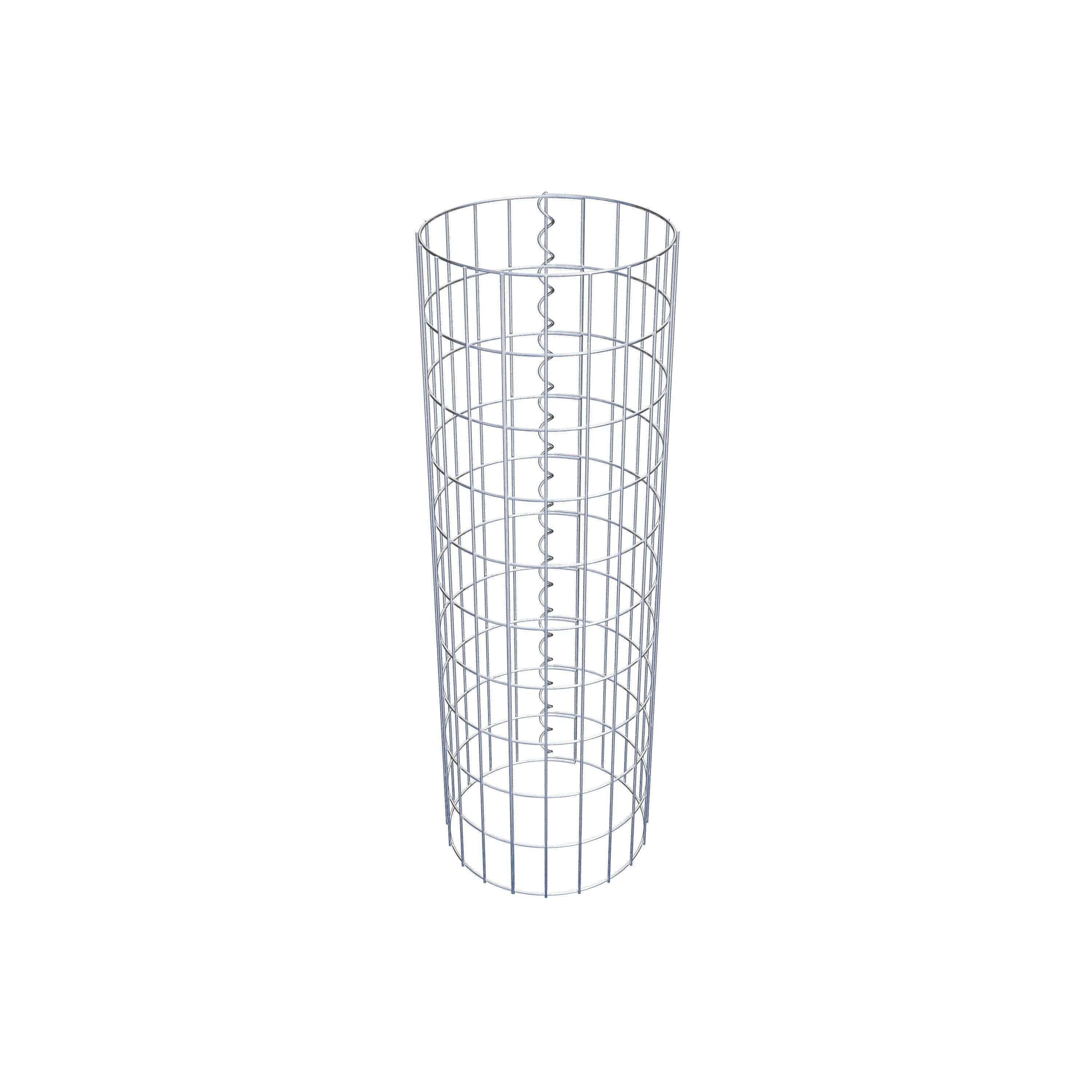 Coluna de gabião diâmetro 32 cm, malha 5 x 10 cm redonda