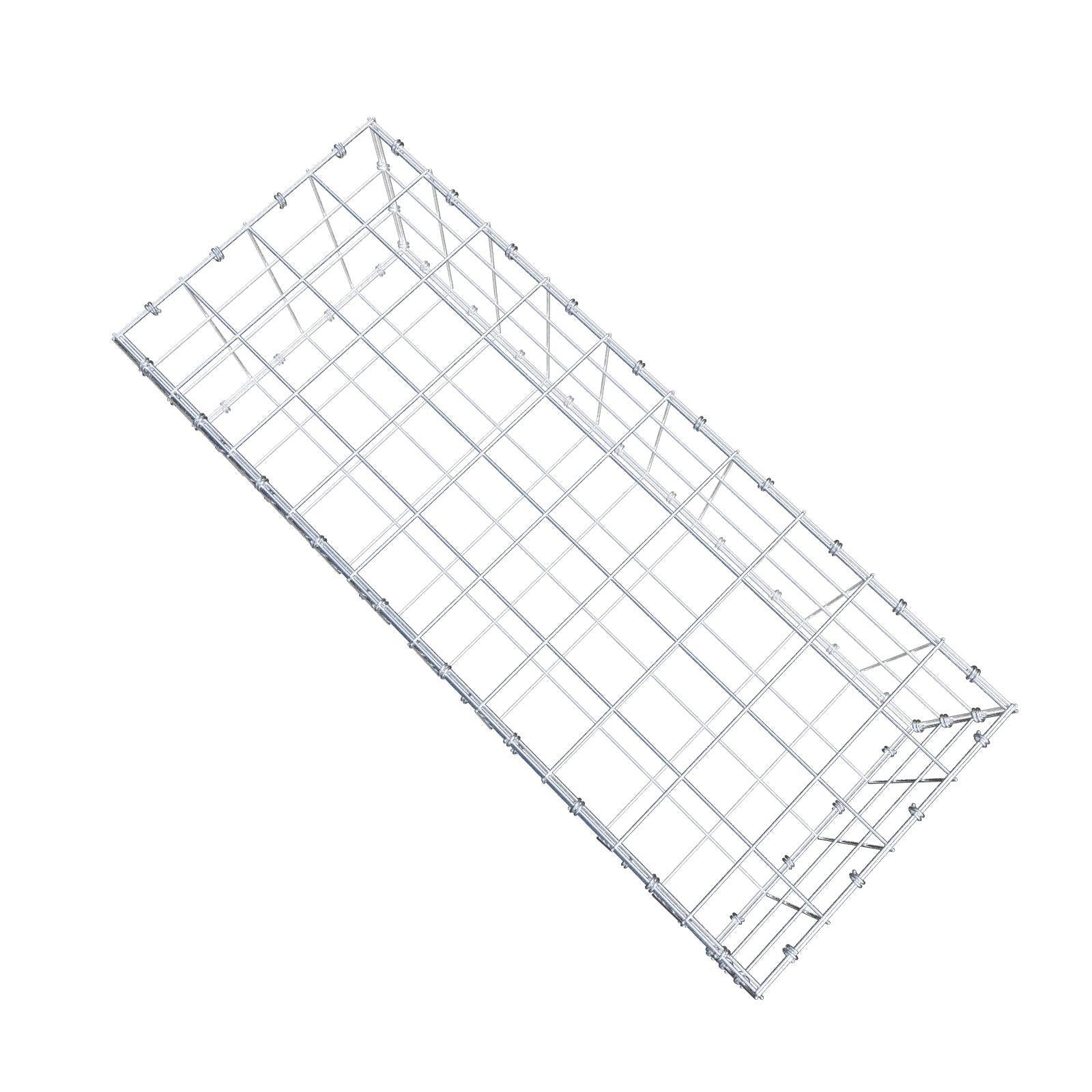 Gabion 100 cm x 30 cm x 40 cm (L x H x D), maskstorlek 10 x 10 cm, spiralring
