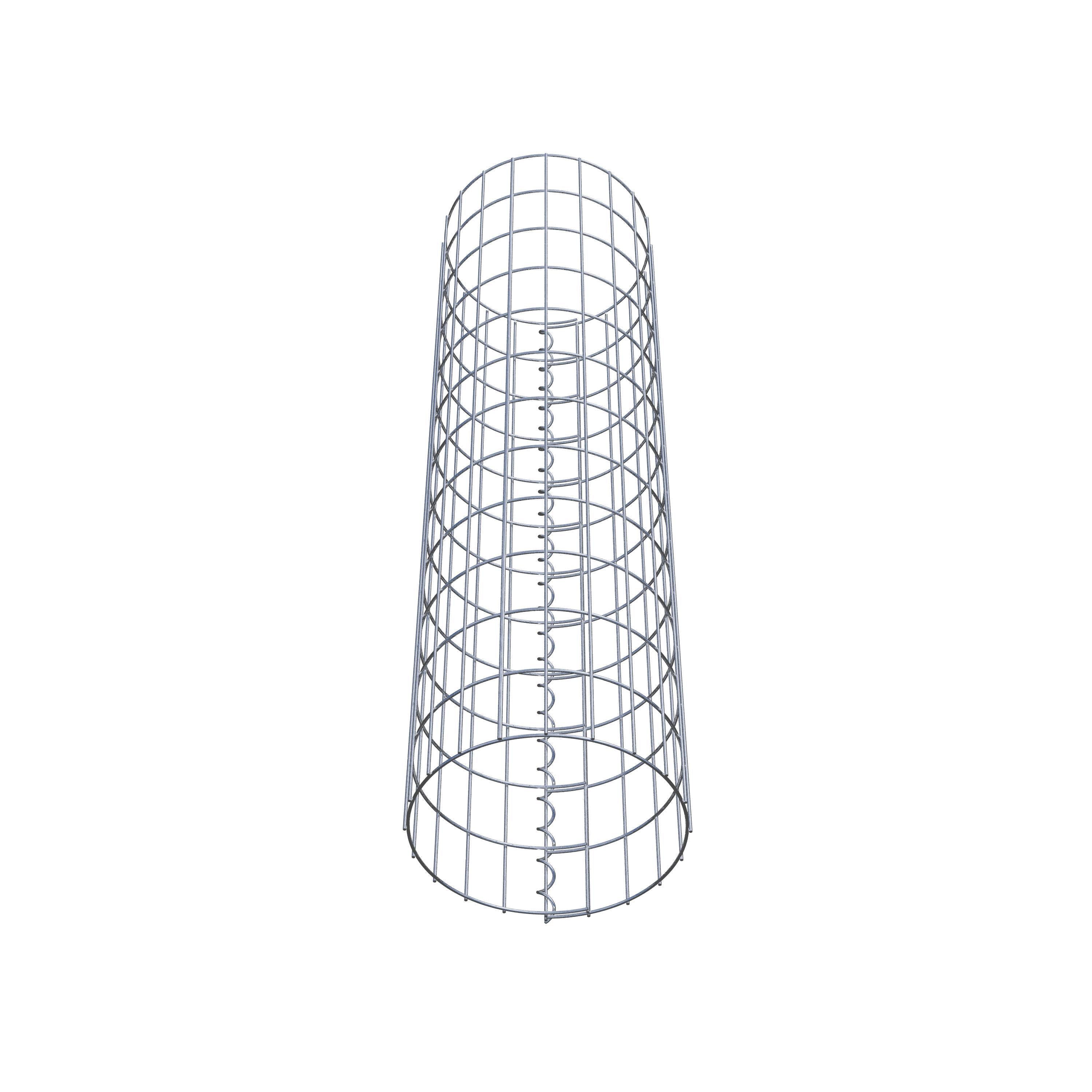 Coluna de gabião diâmetro 32 cm, malha 5 x 10 cm redonda