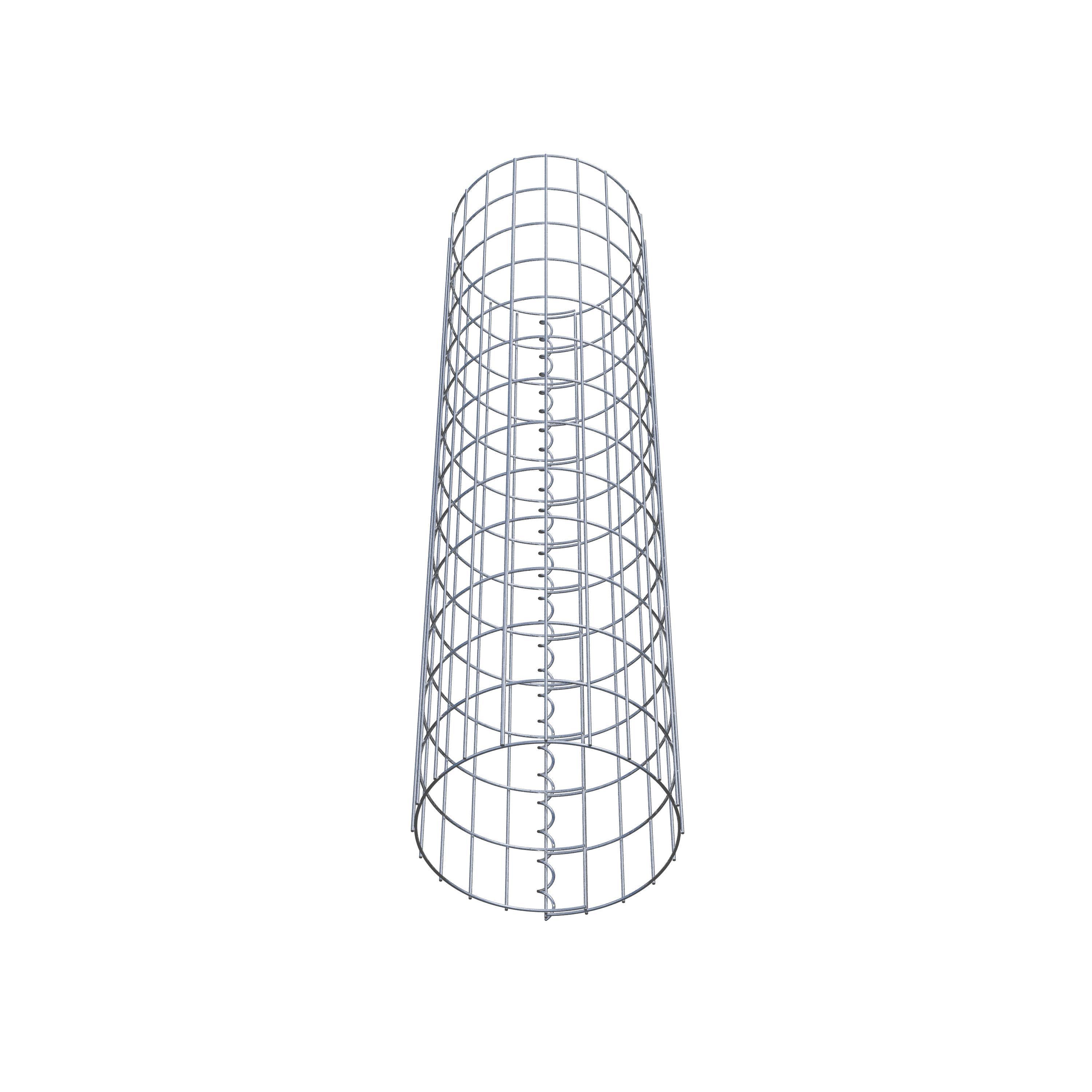 Coluna de gabião diâmetro 32 cm, malha 5 x 10 cm redonda