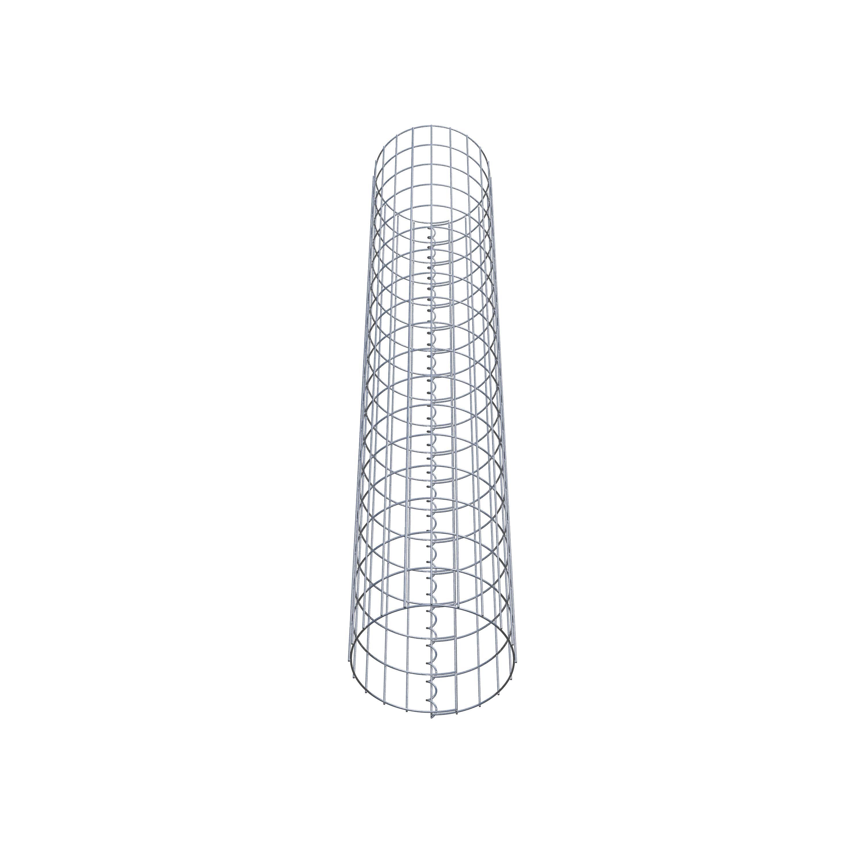 Coluna de gabião diâmetro 32 cm, malha 5 x 10 cm redonda