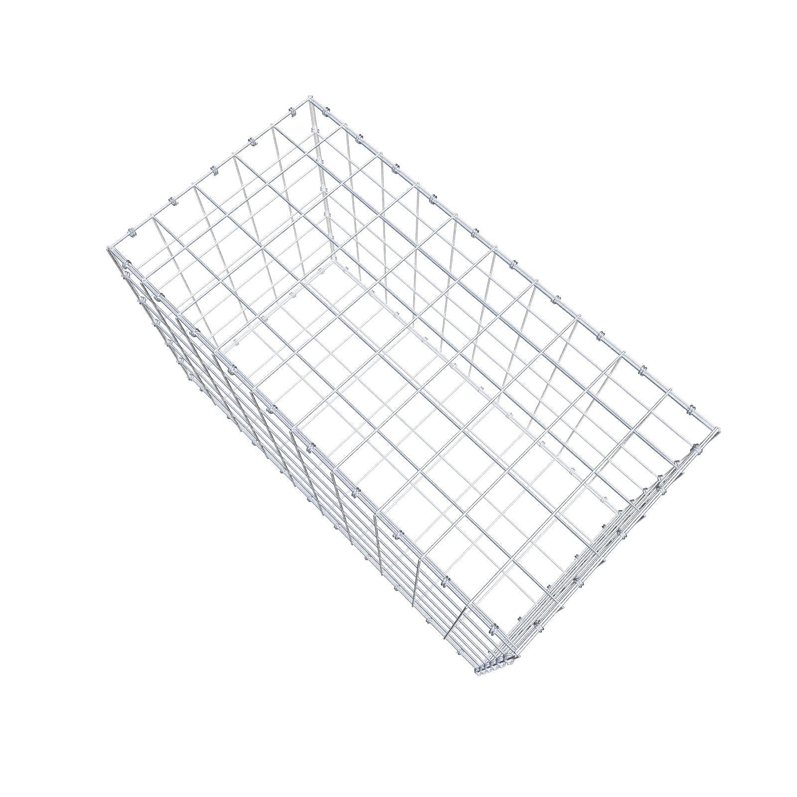 Gabion 100 cm x 60 cm x 50 cm (L x H x D), maskestørrelse 10 x 10 cm, spiralring