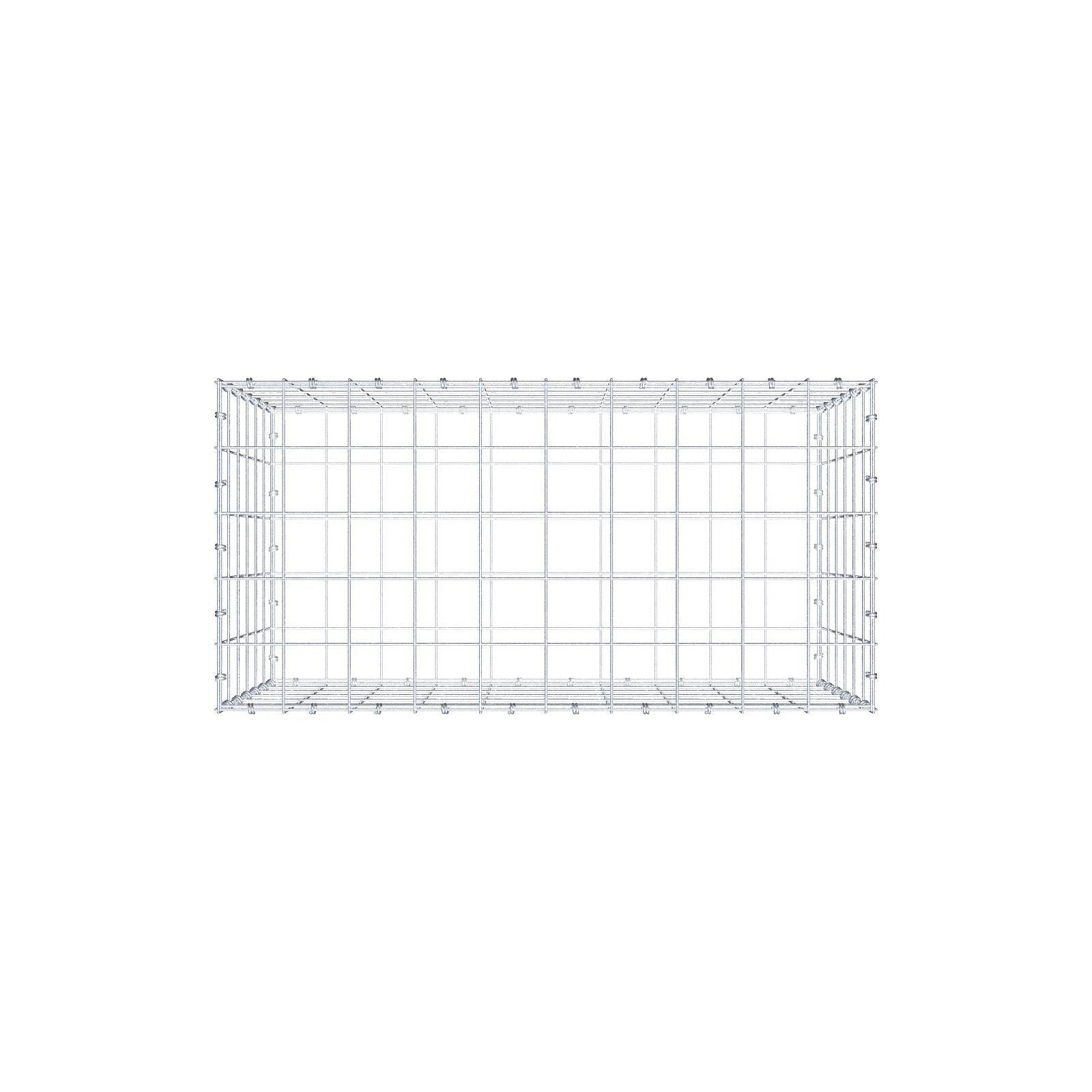 Gabion 100 cm x 60 cm x 50 cm (L x H x D), maskestørrelse 10 x 10 cm, spiralring