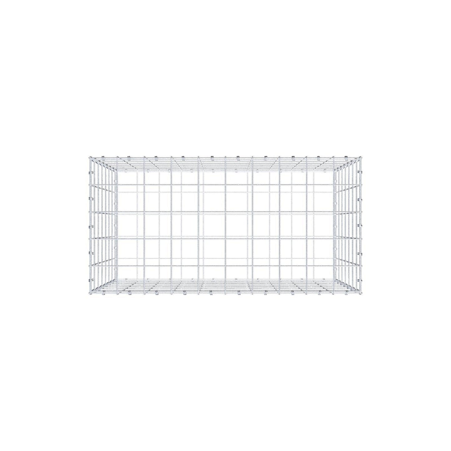 Gabion 100 cm x 70 cm x 50 cm (L x H x P), mailles 10 x 10 cm, anneau en spirale