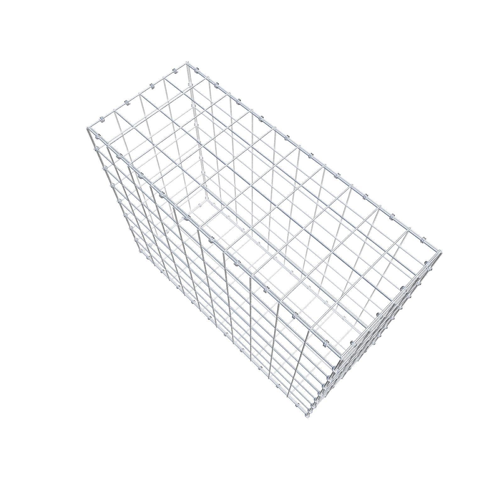 Gabion 100 cm x 80 cm x 40 cm (L x H x D), maskestørrelse 10 x 10 cm, spiralring