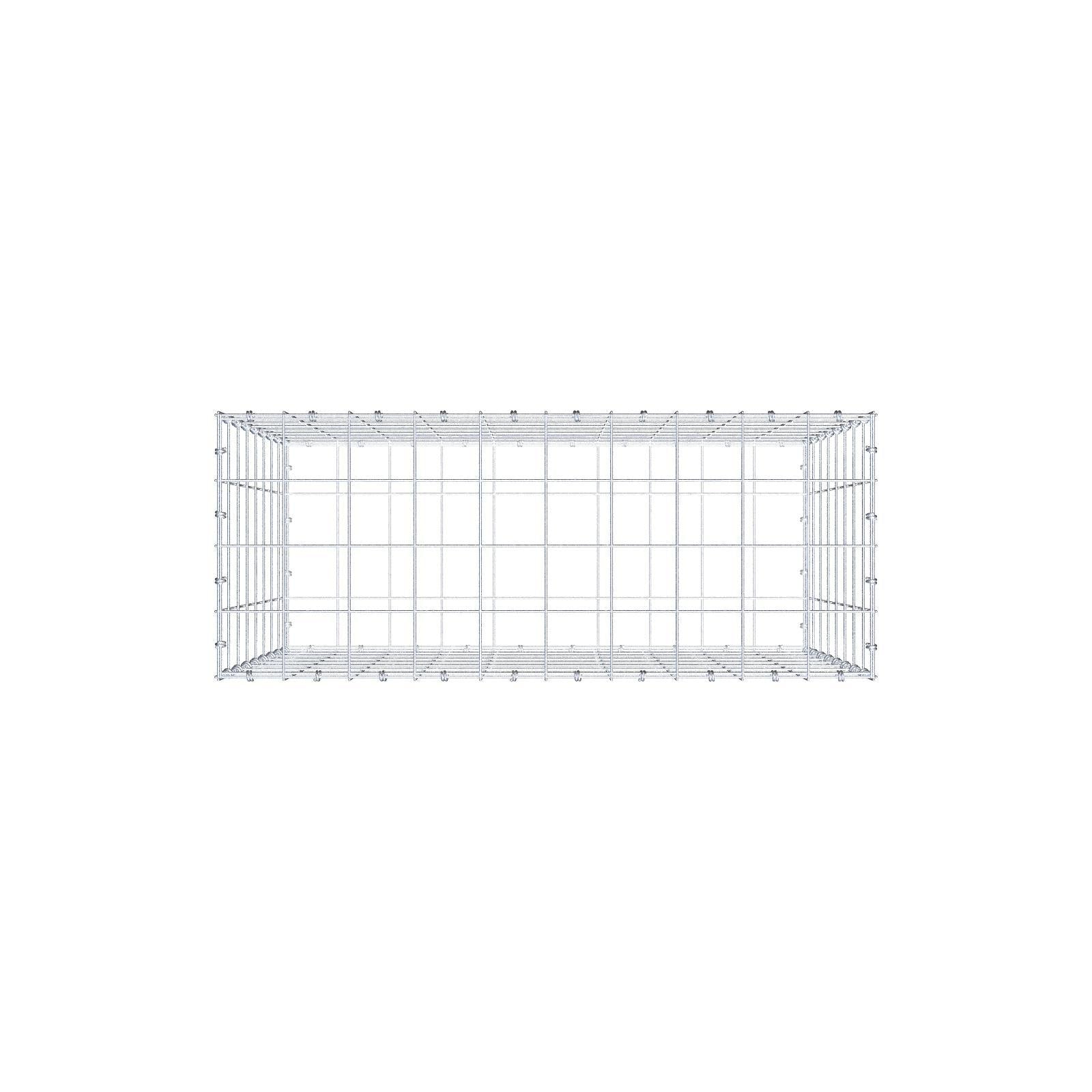 Gabion 100 cm x 80 cm x 40 cm (L x H x D), maskestørrelse 10 x 10 cm, spiralring