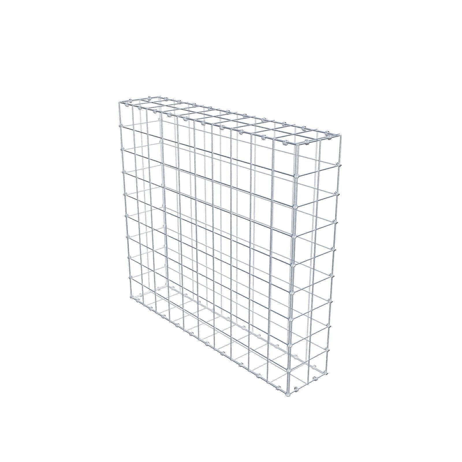 Gabione 100 cm x 90 cm x 20 cm (L x H x T), Maschenweite 10 x 10 cm, Spiralring