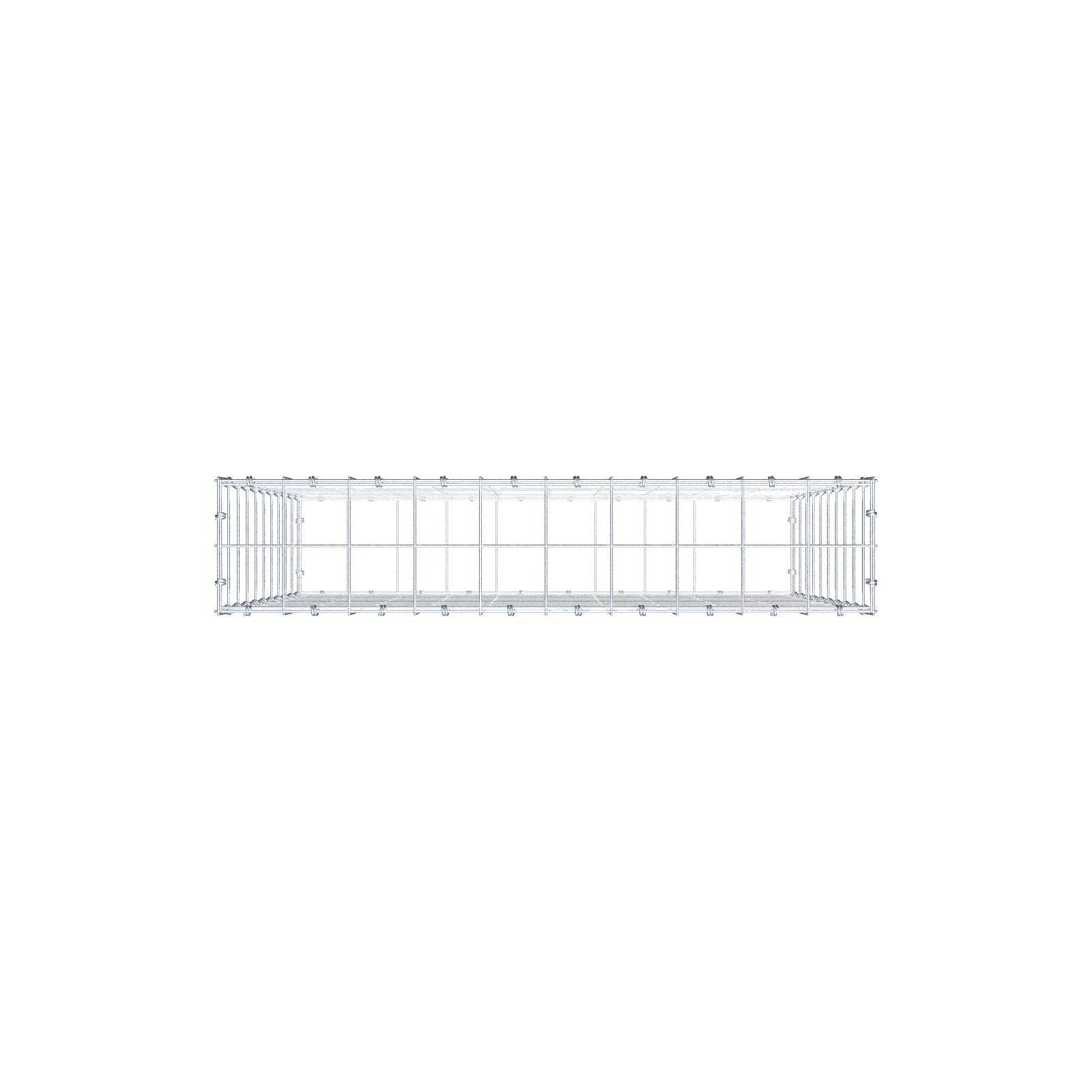 Gabion 100 cm x 100 cm x 20 cm (L x H x D), maskstorlek 10 x 10 cm, spiralring