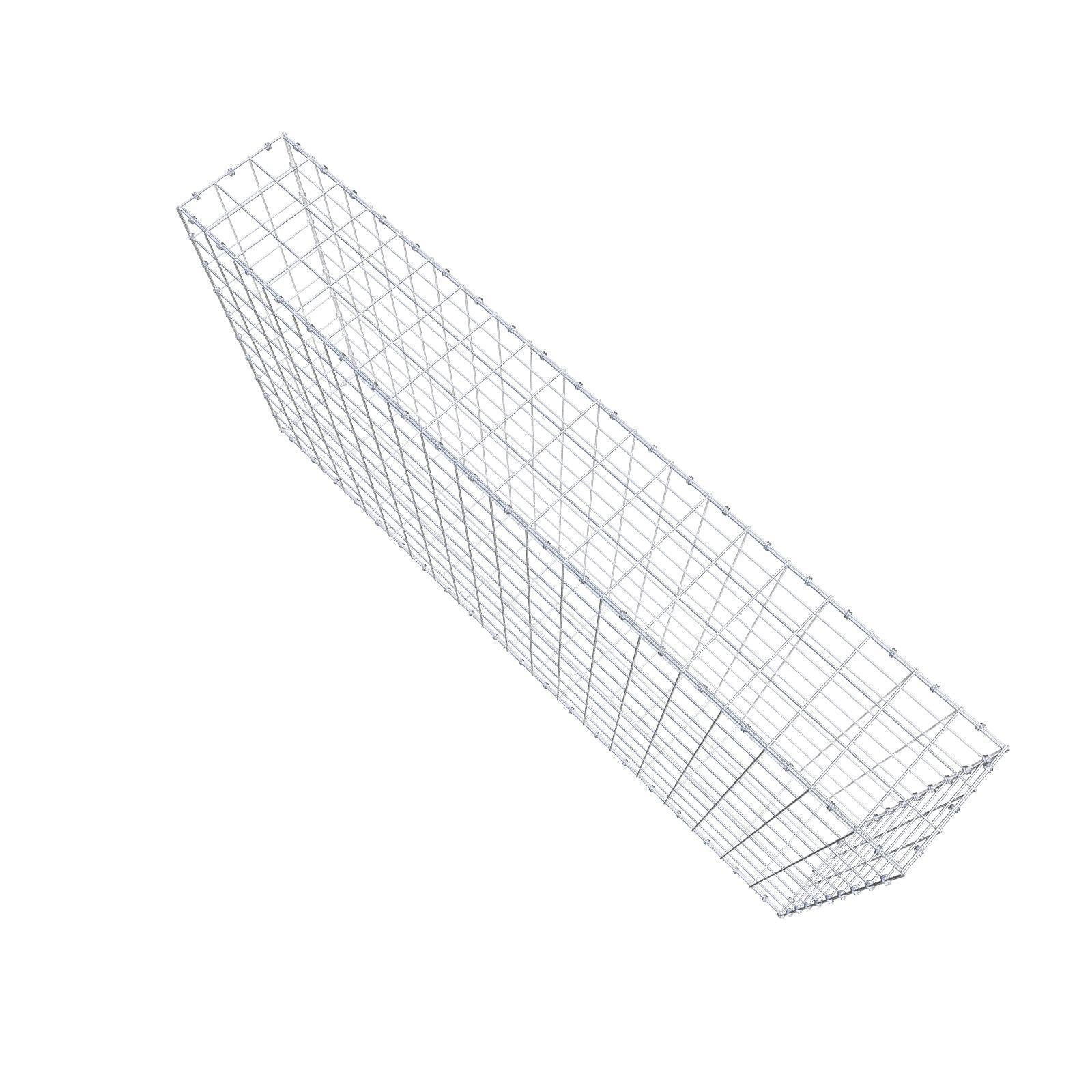 Gabion 200 cm x 100 cm x 30 cm (L x H x D), mesh size 10 x 10 cm, spiral ring