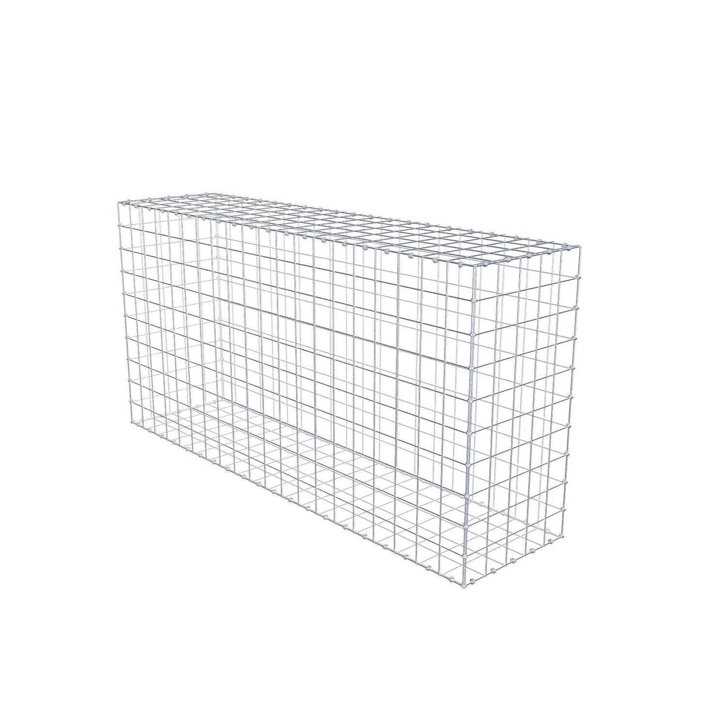 Gabion 200 cm x 100 cm x 50 cm (L x H x P), mailles 10 x 10 cm, anneau en spirale