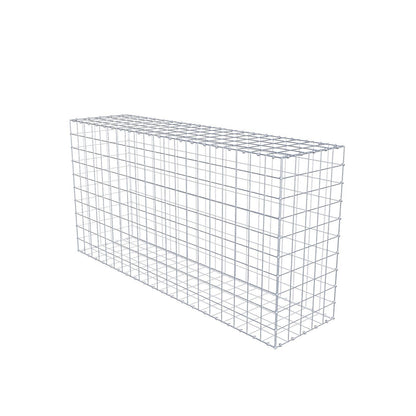 Gabion 200 cm x 100 cm x 50 cm (L x H x P), mailles 10 x 10 cm, anneau en spirale