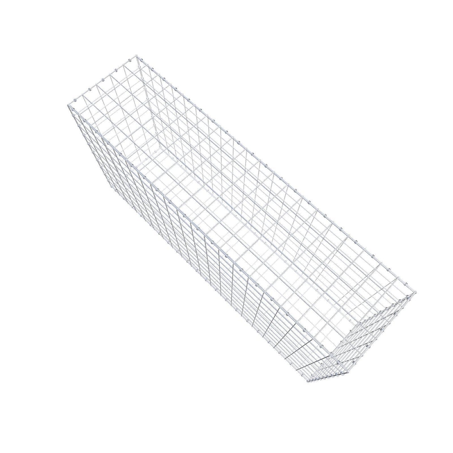 Gabion 200 cm x 100 cm x 50 cm (L x H x P), mailles 10 x 10 cm, anneau en spirale