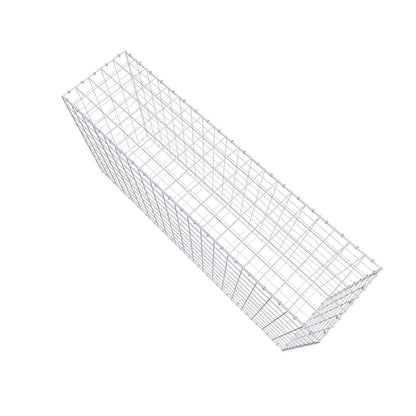 Gabion 200 cm x 100 cm x 50 cm (L x H x P), mailles 10 x 10 cm, anneau en spirale