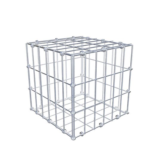 Gabion 30 cm x 30 cm x 30 cm (L x H x D), maskestørrelse 5 x 10 cm, spiralring