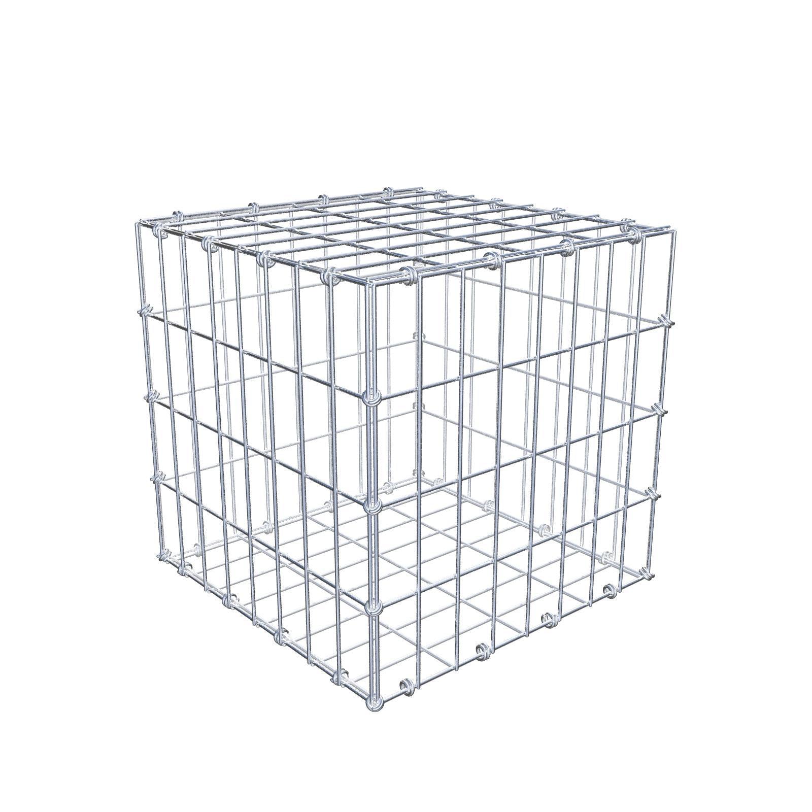 Gabione 40 cm x 40 cm x 40 cm (L x H x T), Maschenweite 5 x 10 cm, Spiralring