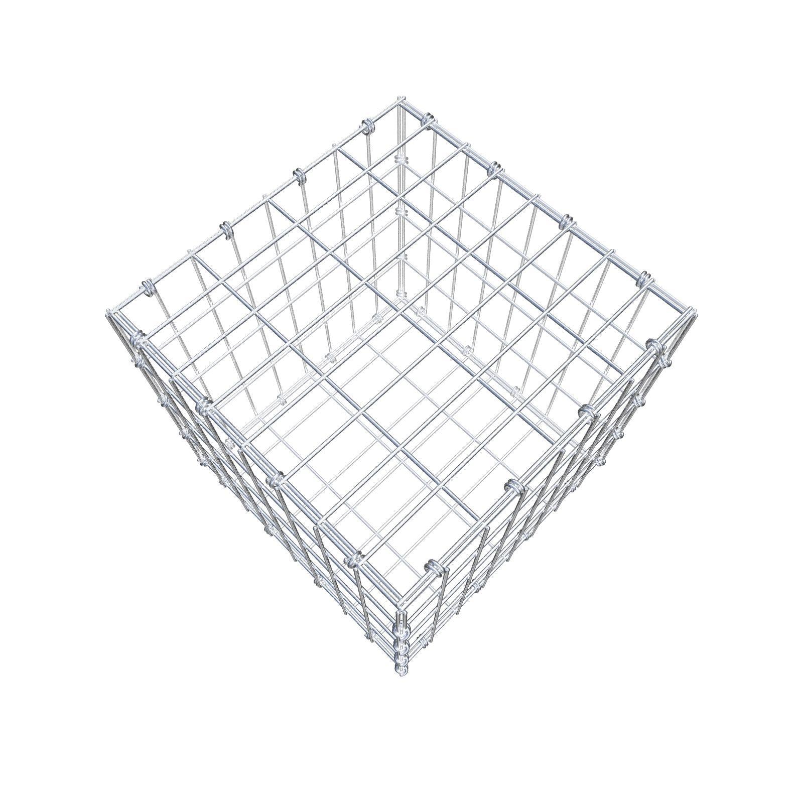 Gabião 40 cm x 40 cm x 40 cm (C x A x P), malhagem 5 x 10 cm, anel espiral