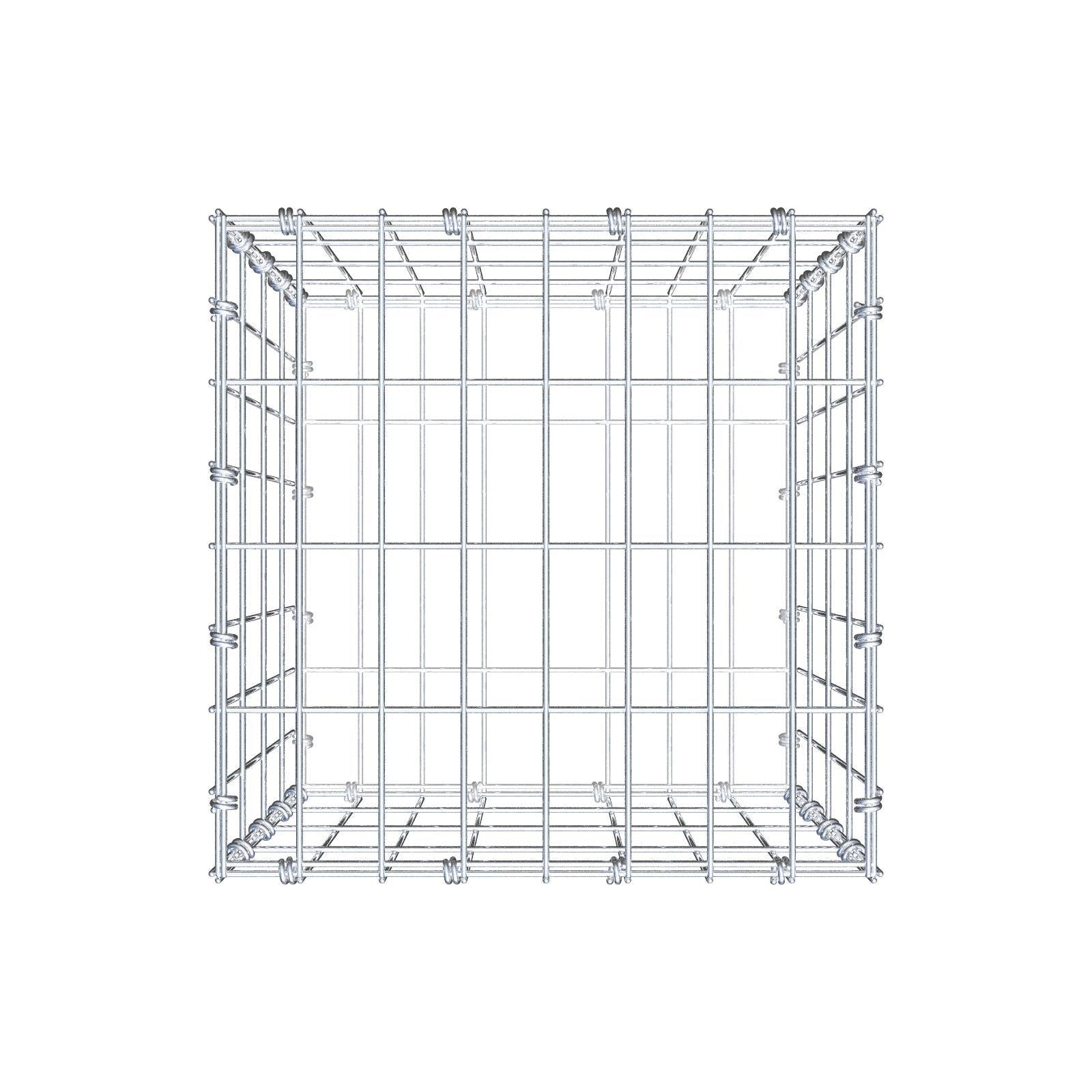 Gabião 40 cm x 40 cm x 40 cm (C x A x P), malhagem 5 x 10 cm, anel espiral