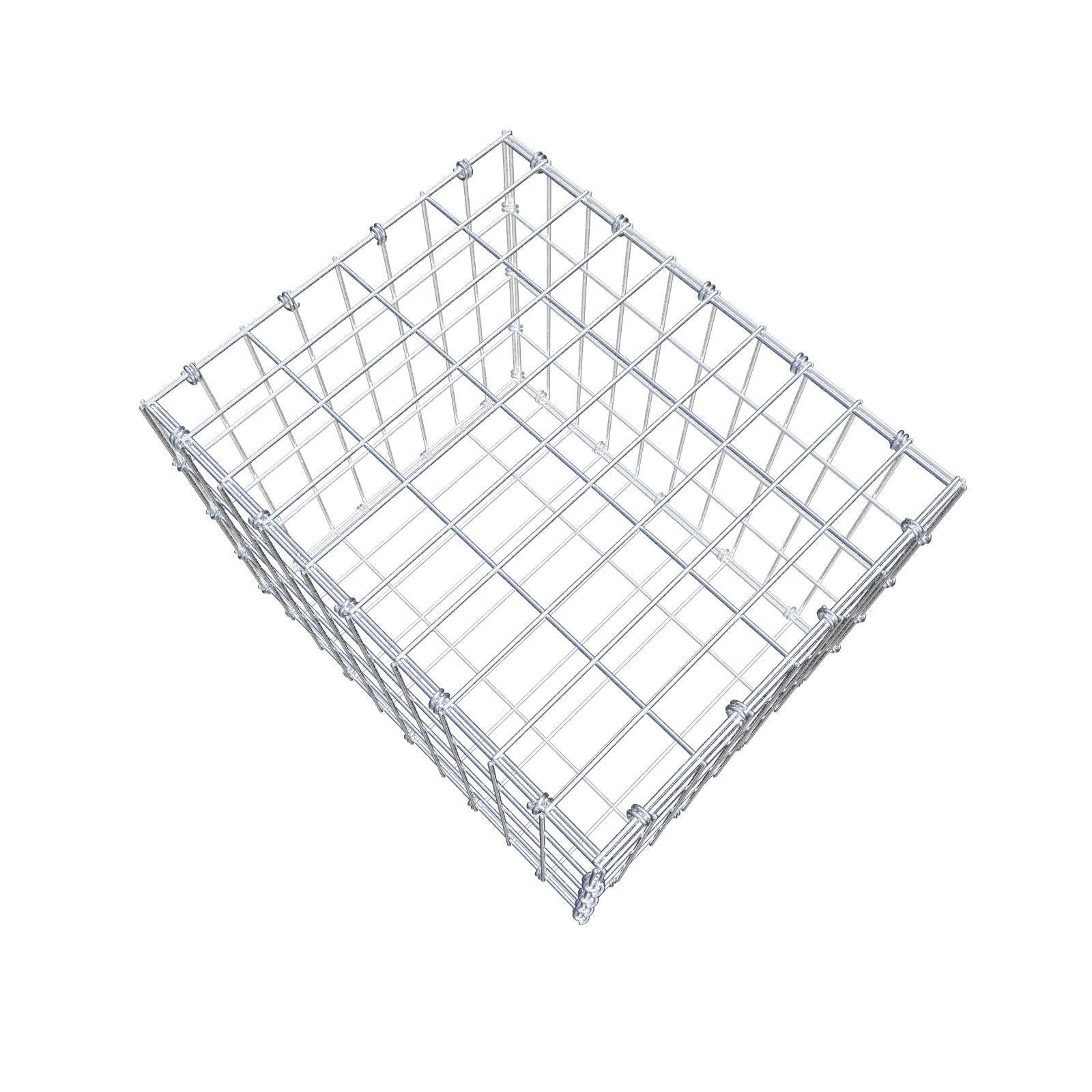 Gabione 50 cm x 40 cm x 40 cm (L x H x T), Maschenweite 5 x 10 cm, Spiralring