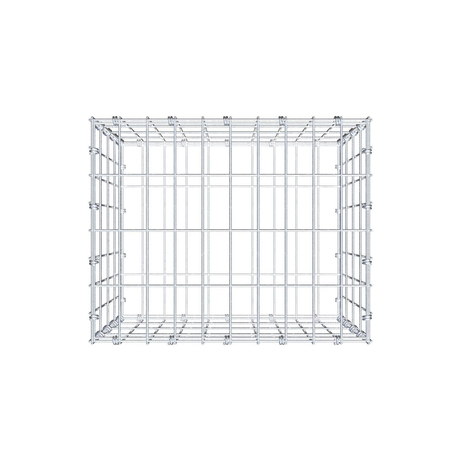 Gabione 50 cm x 40 cm x 40 cm (L x H x T), Maschenweite 5 x 10 cm, Spiralring