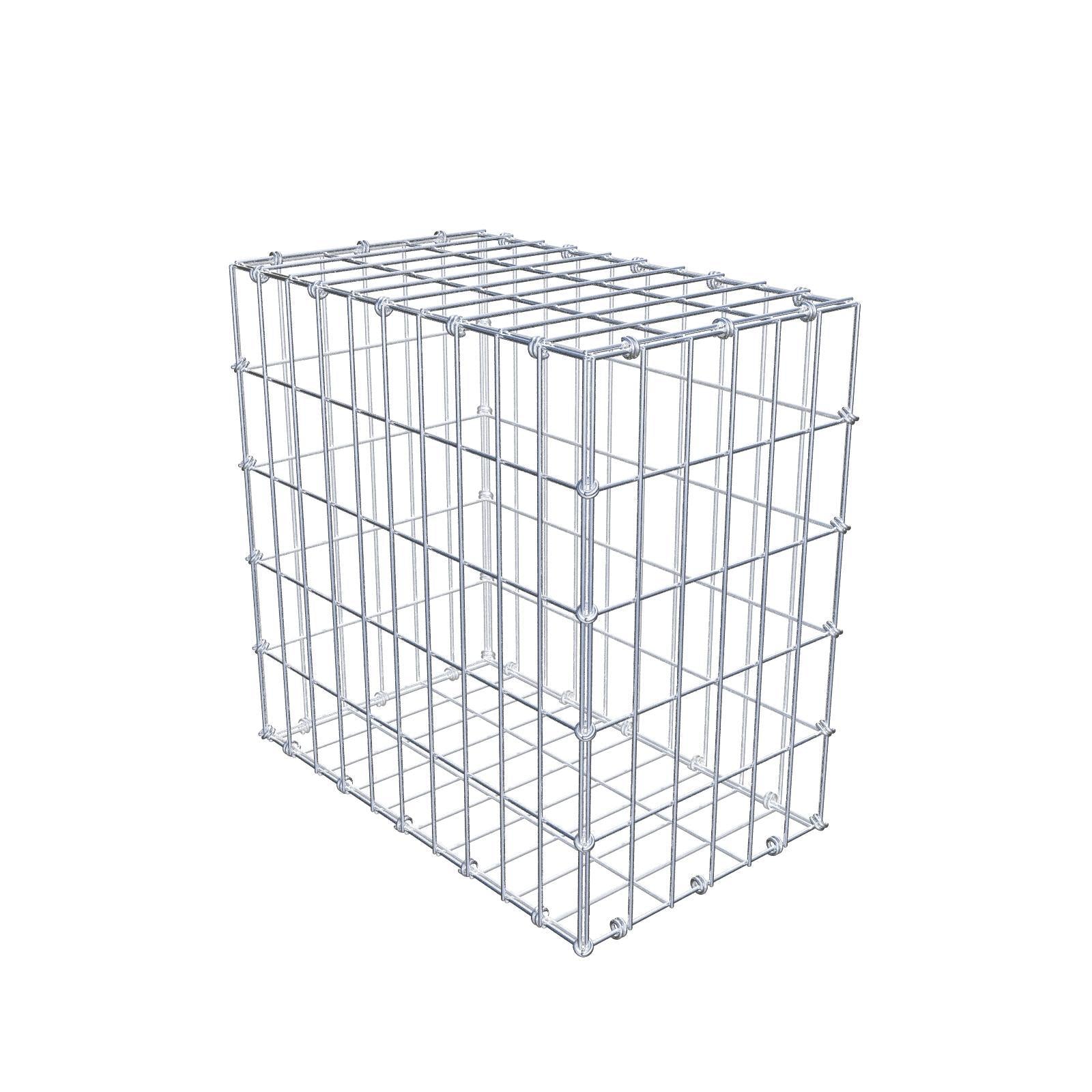 Gabione 50 cm x 50 cm x 30 cm (L x H x T), Maschenweite 5 x 10 cm, Spiralring