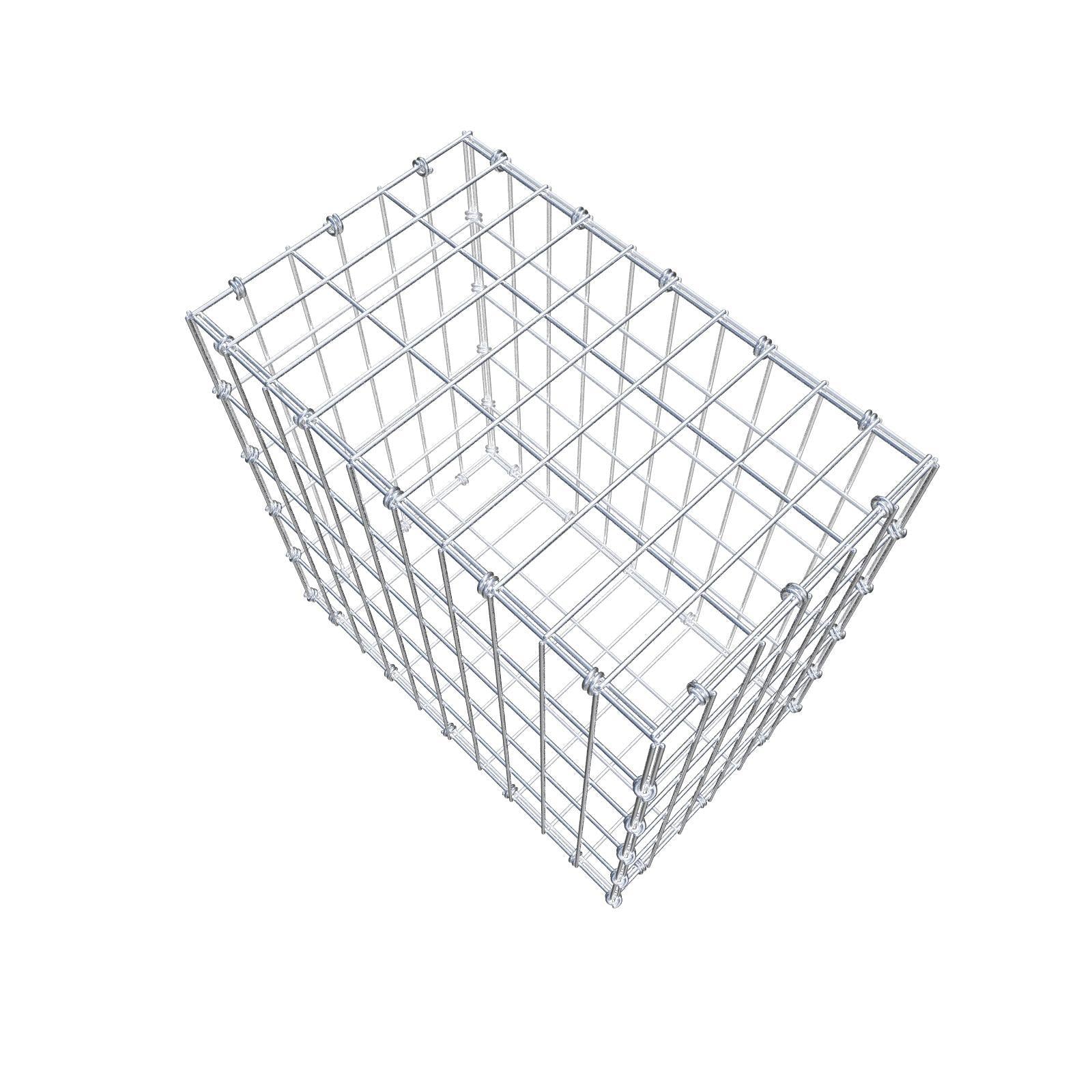 Gabione 50 cm x 50 cm x 30 cm (L x H x T), Maschenweite 5 x 10 cm, Spiralring