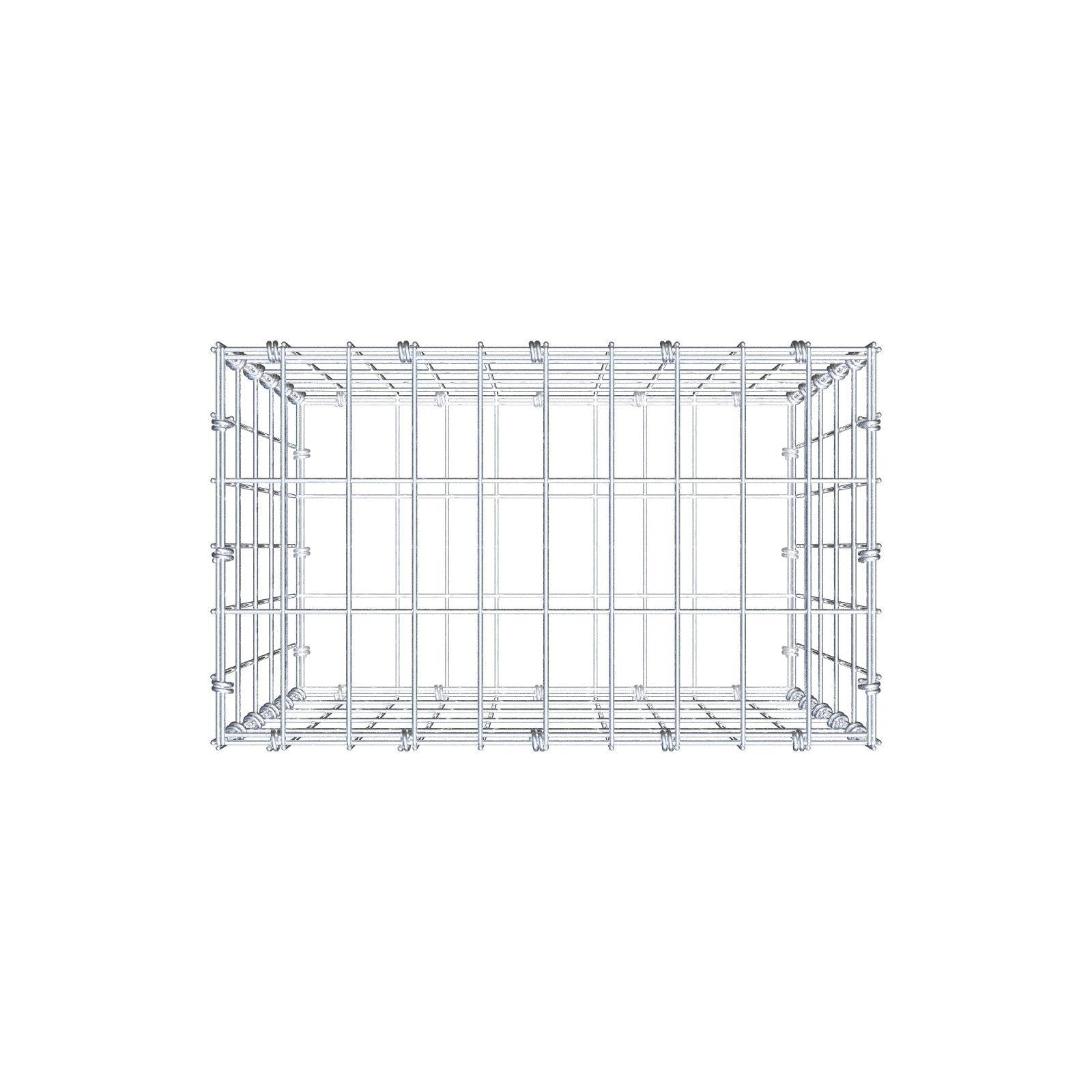 Gabione 50 cm x 50 cm x 30 cm (L x H x T), Maschenweite 5 x 10 cm, Spiralring