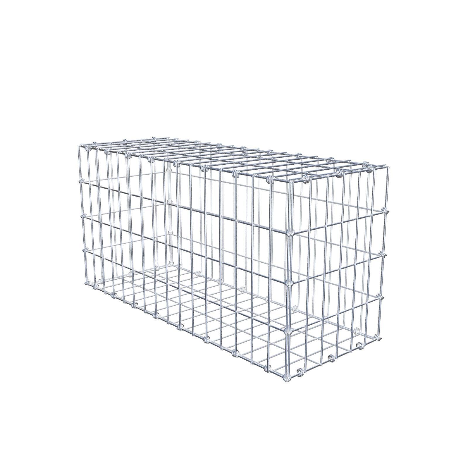 Gabione 80 cm x 40 cm x 30 cm (L x H x T), Maschenweite 5 x 10 cm, Spiralring