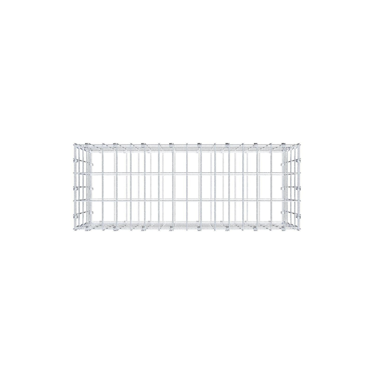Gabião 80 cm x 40 cm x 30 cm (C x A x P), malhagem 5 x 10 cm, anel espiral