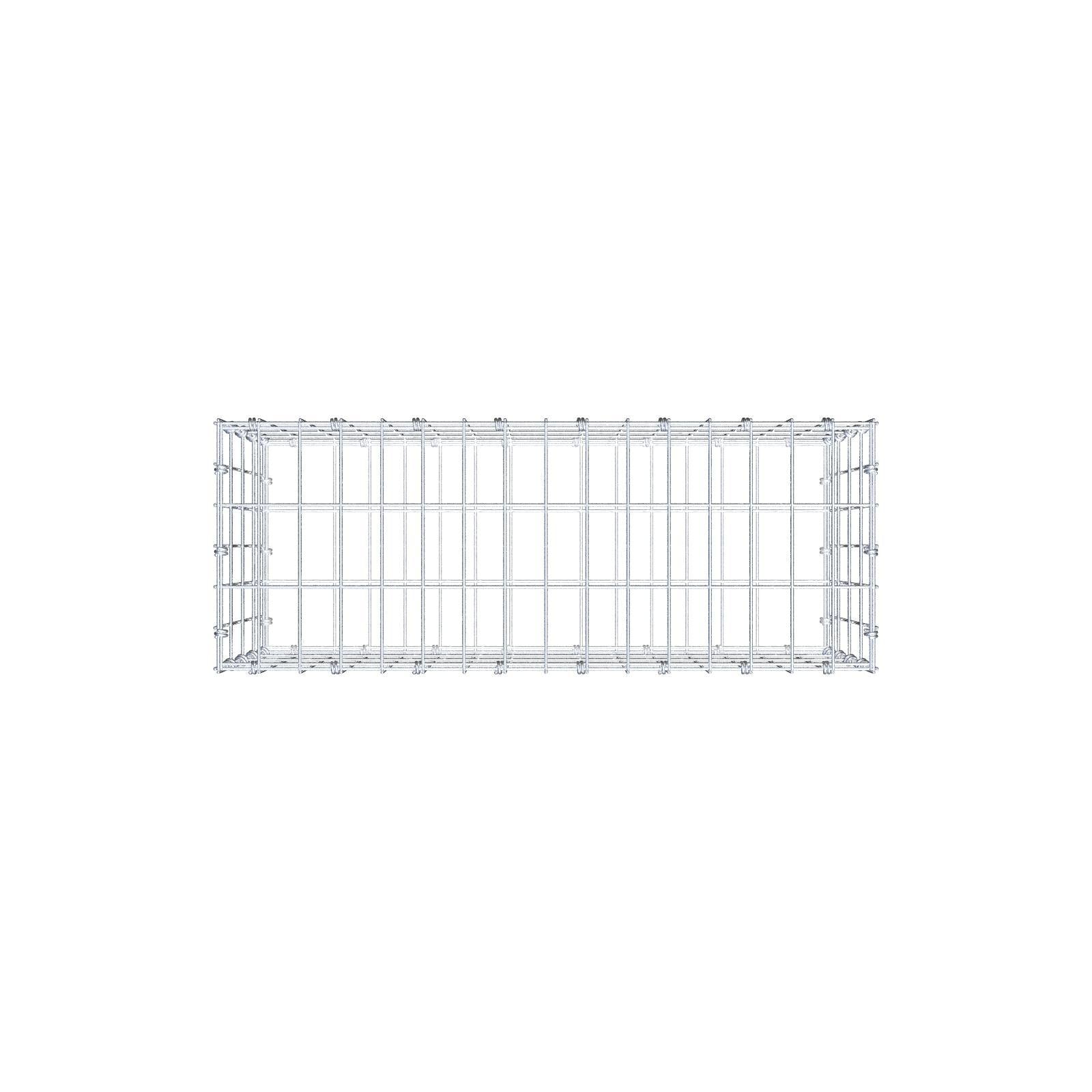Gabione 80 cm x 40 cm x 30 cm (L x H x T), Maschenweite 5 x 10 cm, Spiralring