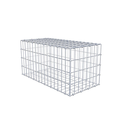 Gabion 80 cm x 40 cm x 40 cm (L x H x D), maskstorlek 5 x 10 cm, spiralring