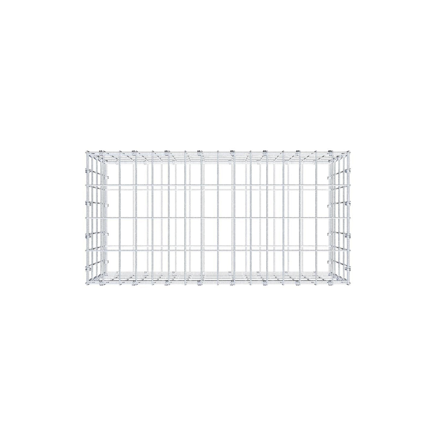 Gabion 80 cm x 40 cm x 40 cm (L x H x D), maskstorlek 5 x 10 cm, spiralring