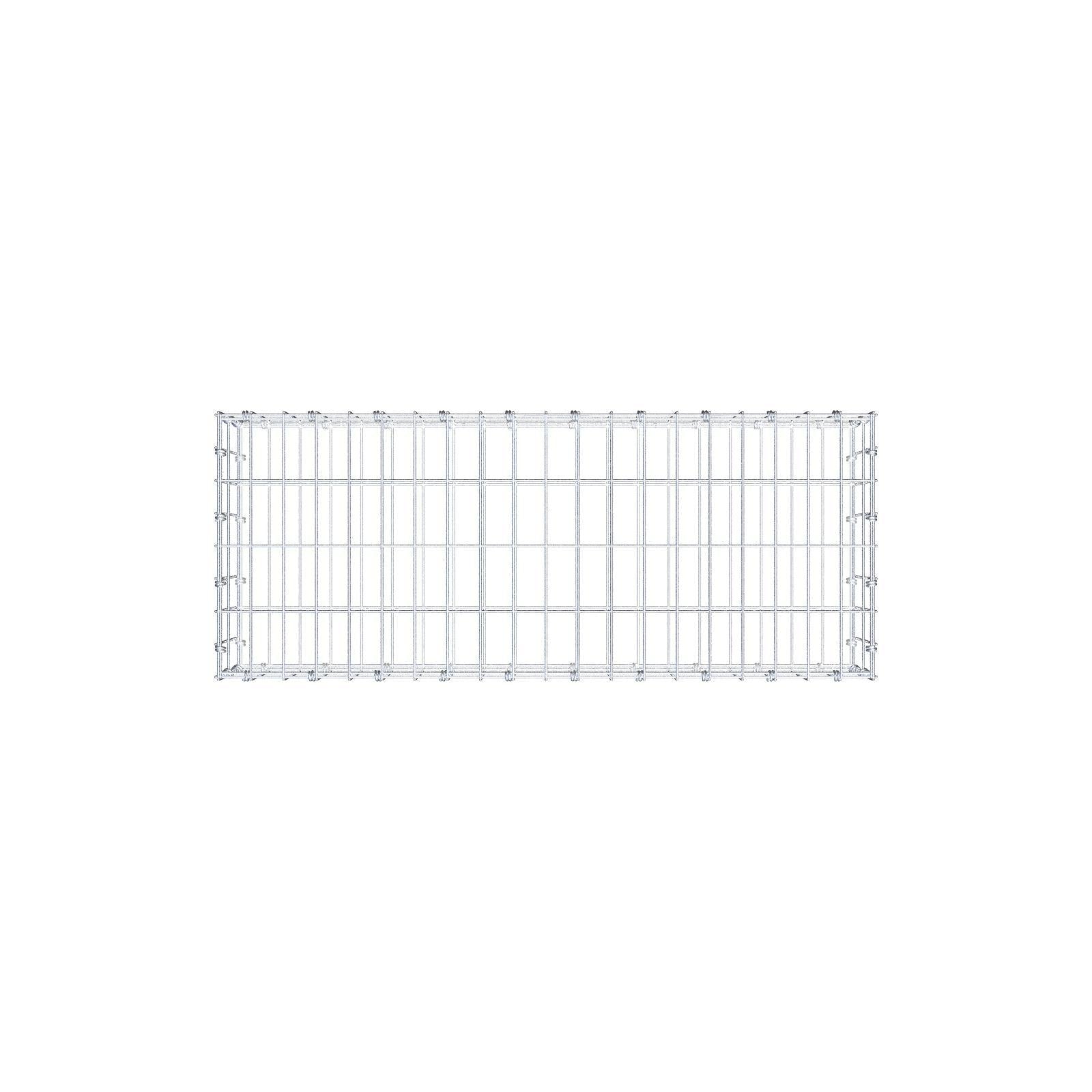 Gabião 100 cm x 20 cm x 40 cm (C x A x P), malhagem 5 x 10 cm, anel espiral