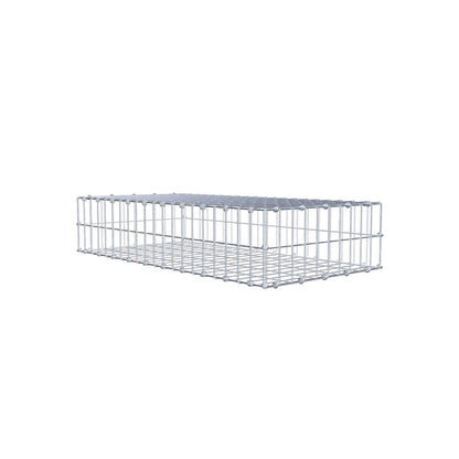 Gabione 100 cm x 20 cm x 50 cm (L x H x T), Maschenweite 5 x 10 cm, Spiralring