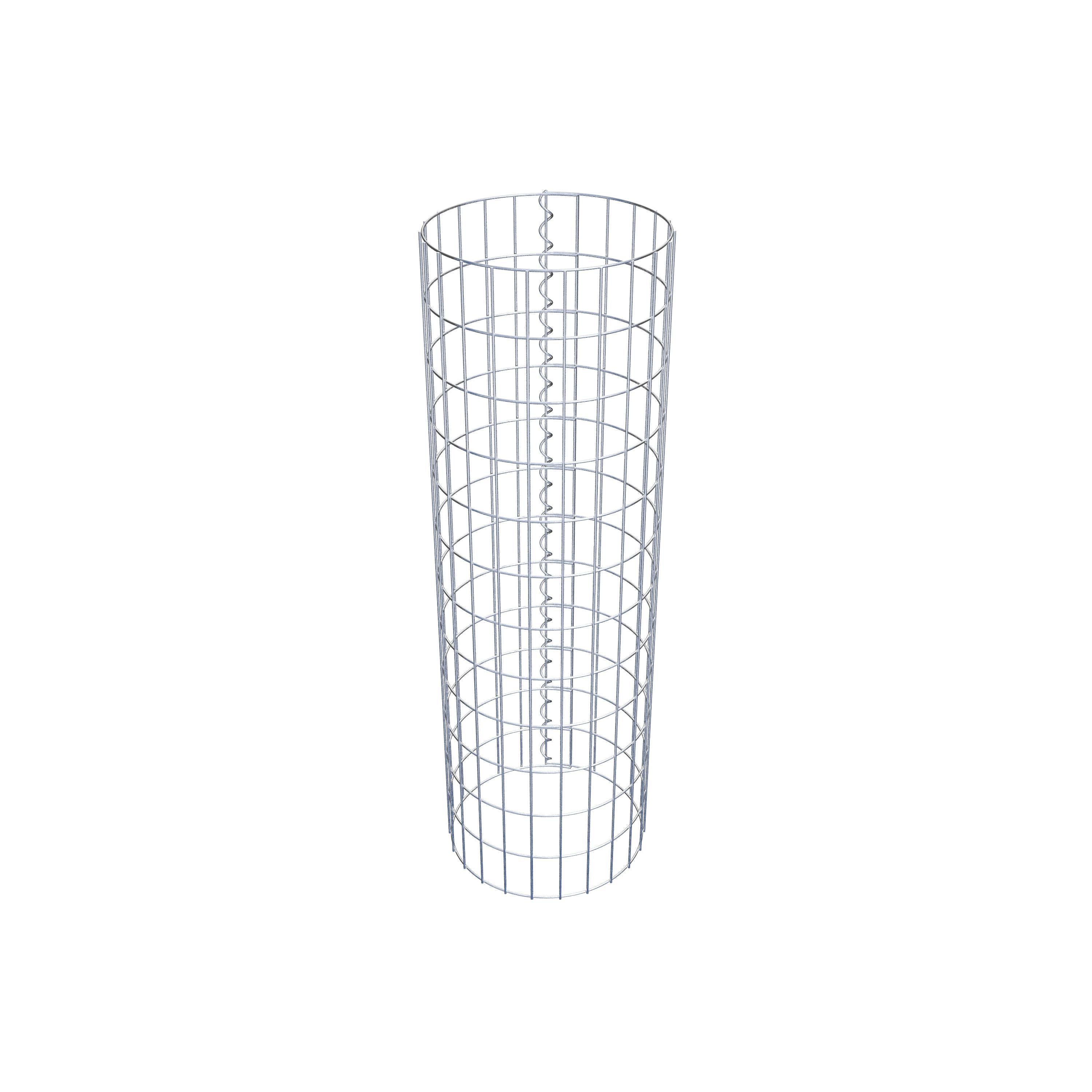 Coluna de gabião com diâmetro de 37 cm, MW 5 x 10 cm redondo