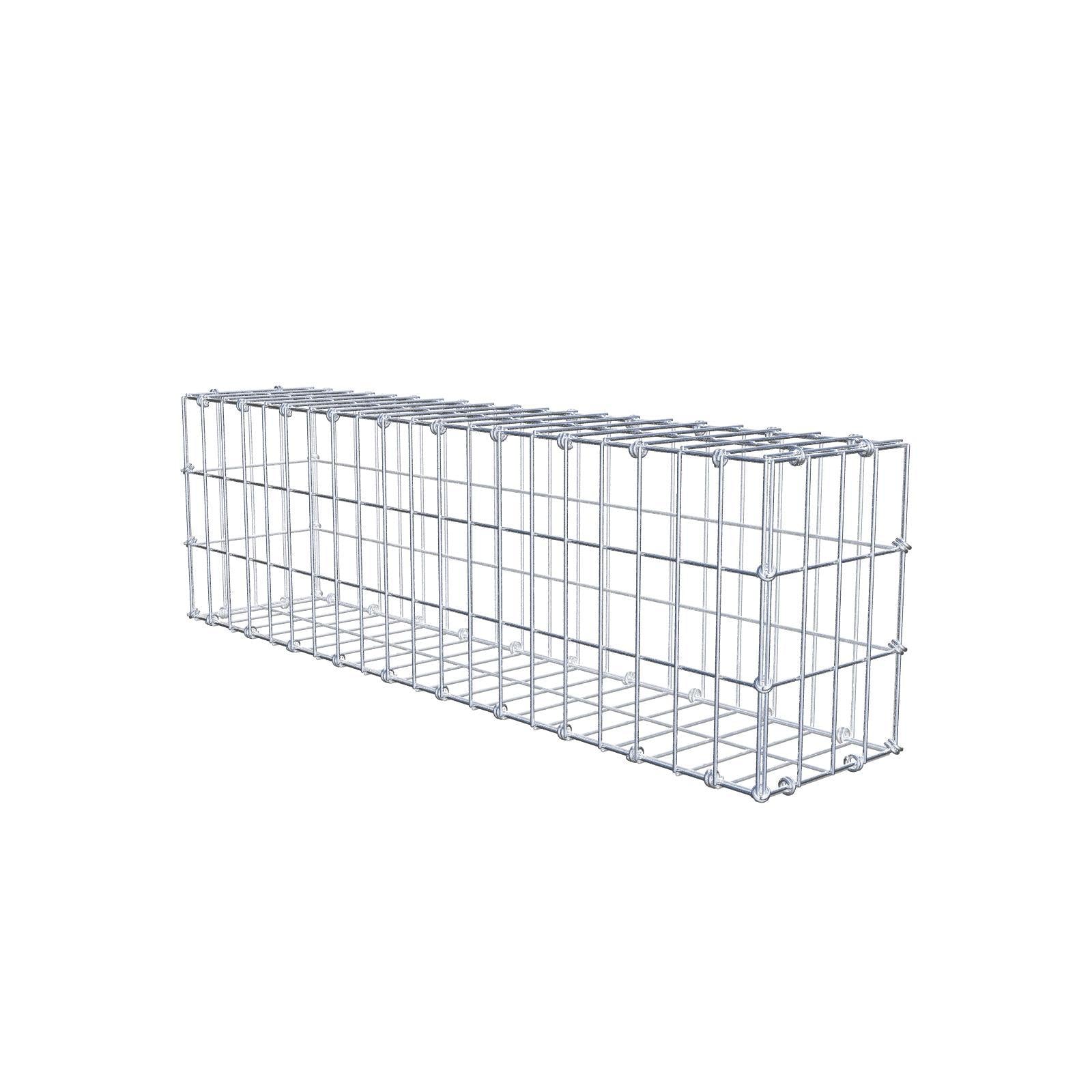Gabione 100 cm x 30 cm x 20 cm (L x H x T), Maschenweite 5 x 10 cm, Spiralring