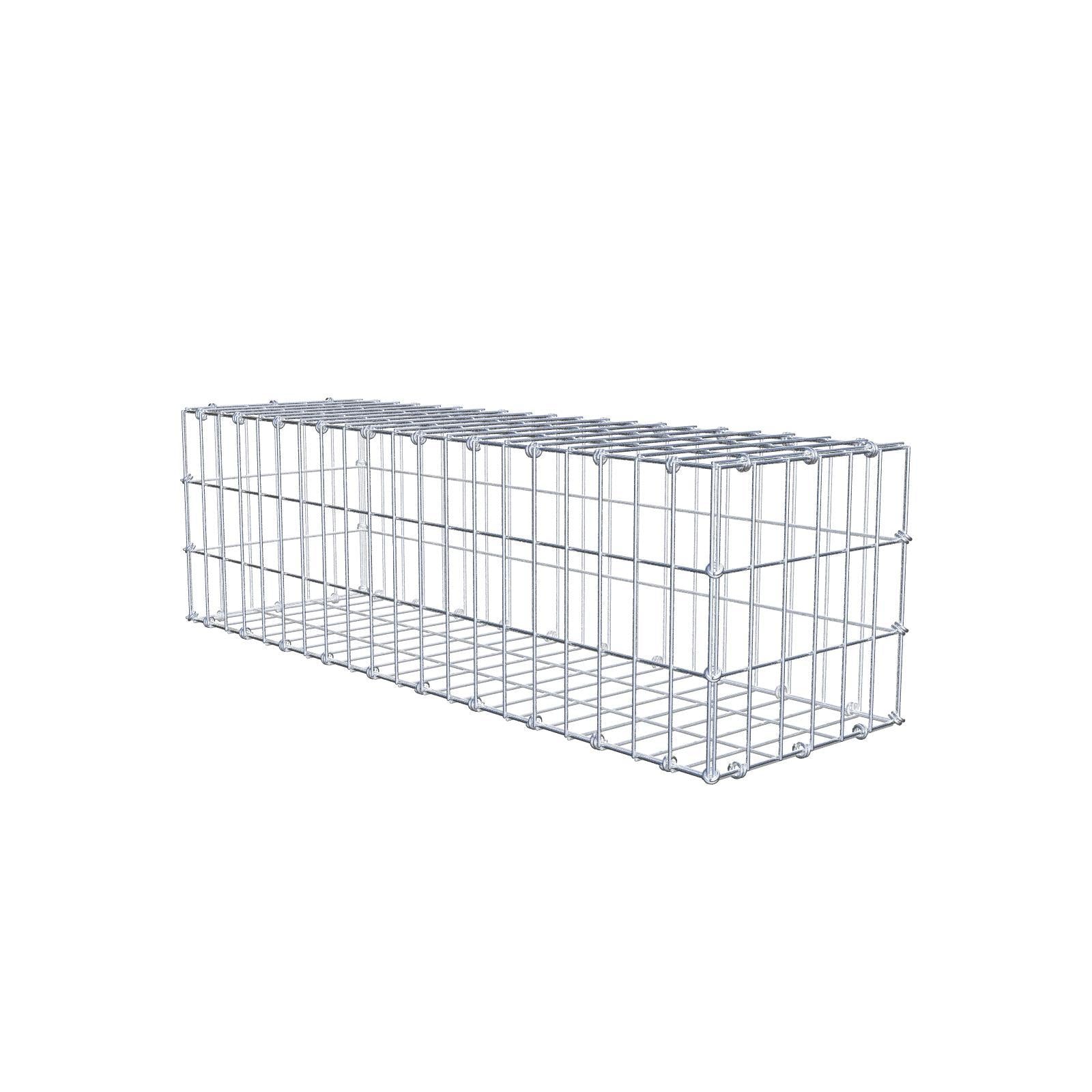 Gabione 100 cm x 30 cm x 30 cm (L x H x T), Maschenweite 5 x 10 cm, Spiralring