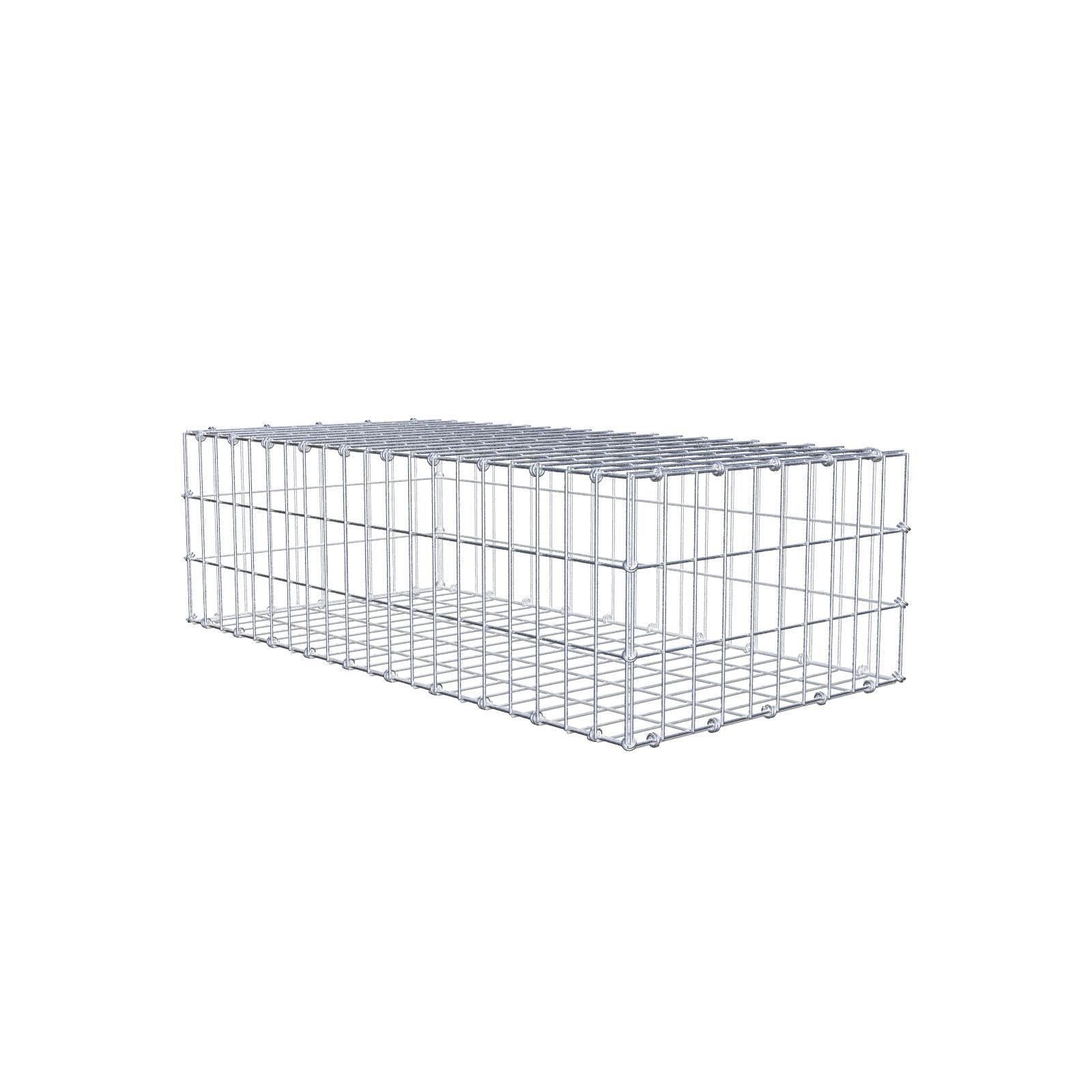 Gabione 100 cm x 30 cm x 50 cm (L x H x T), Maschenweite 5 x 10 cm, Spiralring